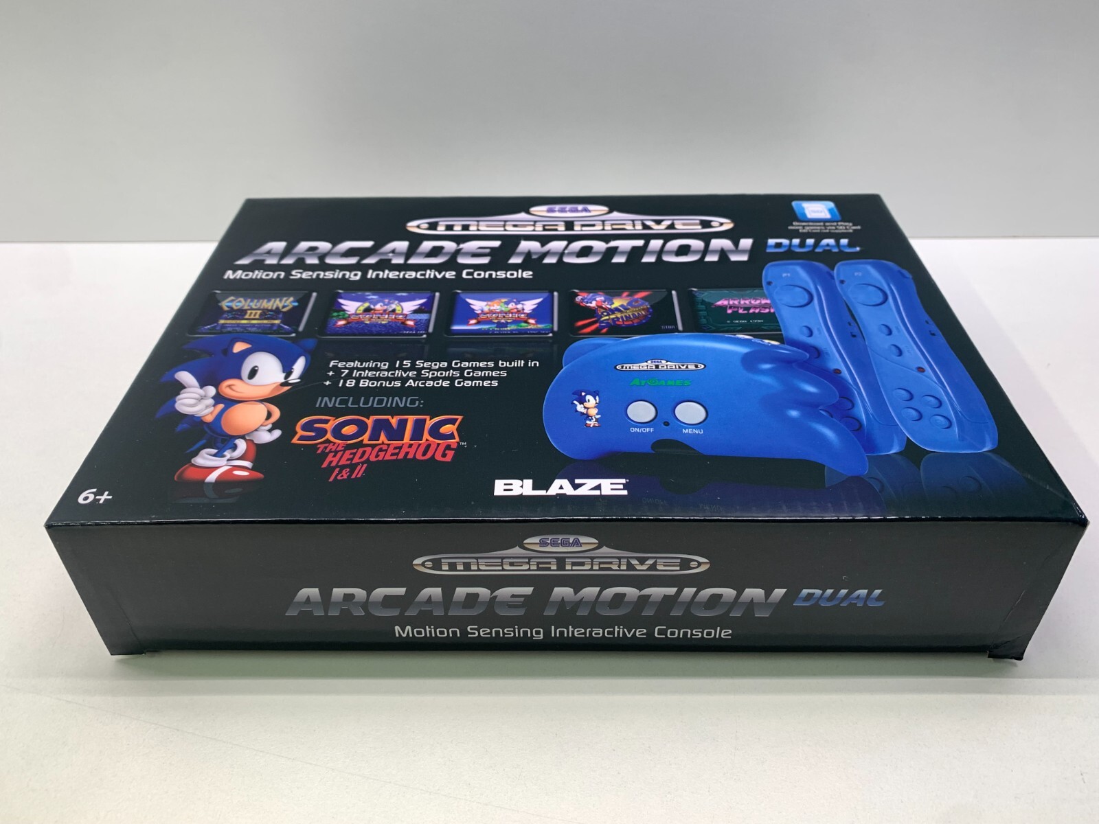 SEGA MEGA DRIVE ARCADE MOTION DUAL BLAZE CONSOLE – 37 GAMES INCLUDED – NEW