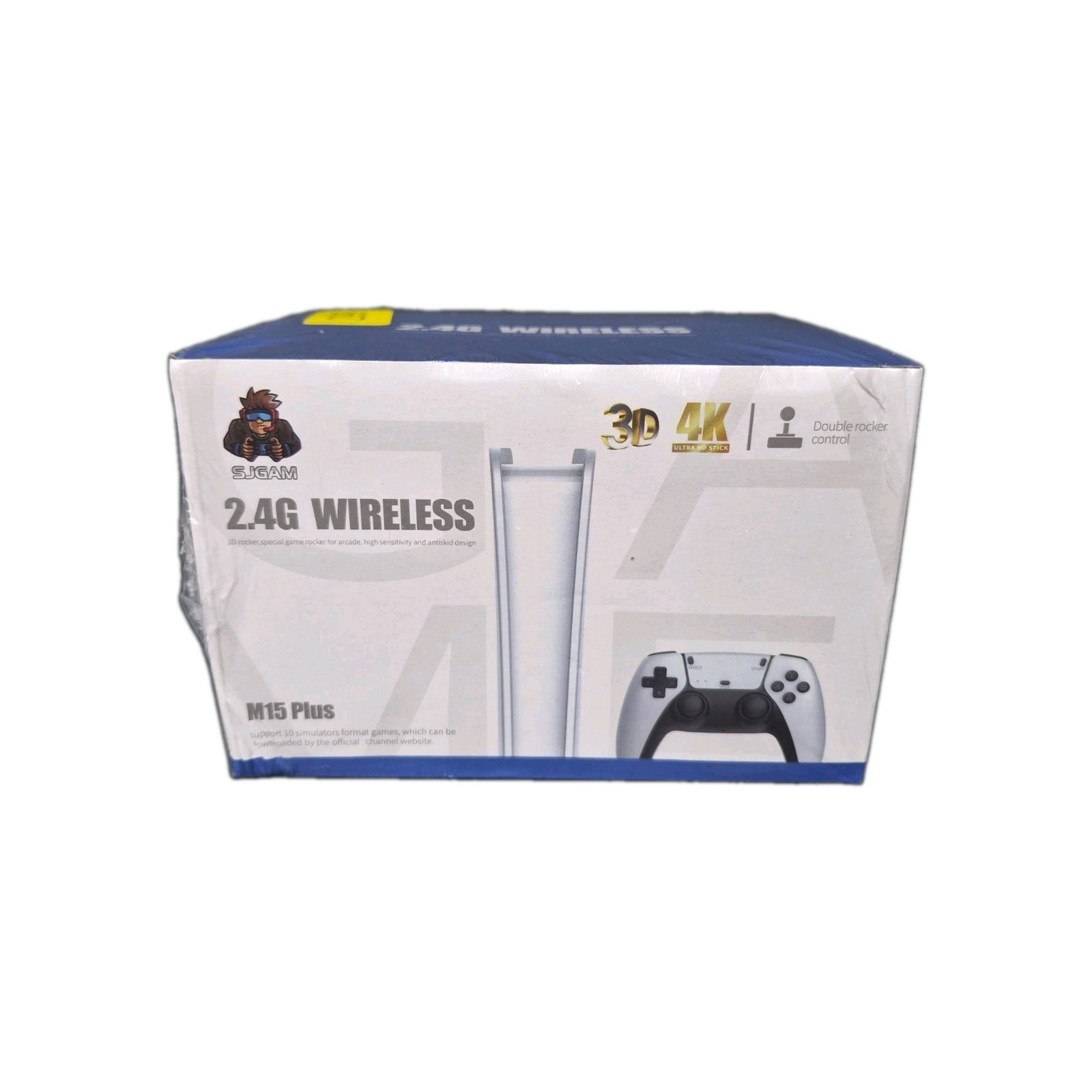 SJGAM M15 Plus 2.4G Wireless Game Stick Console 4K HDMI Double Rocker