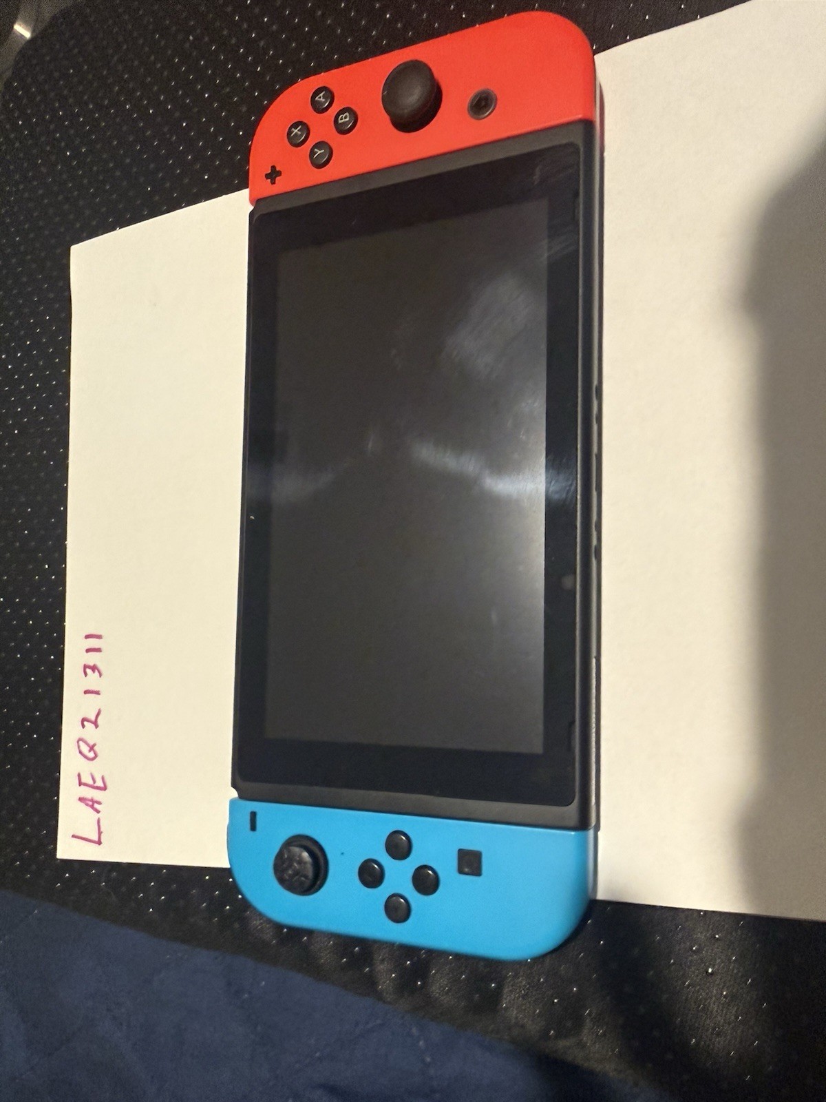 Nintendo Switch HAC-001 Console Black with Neon Blue/Red Joy-Con Wi-Fi Internet
