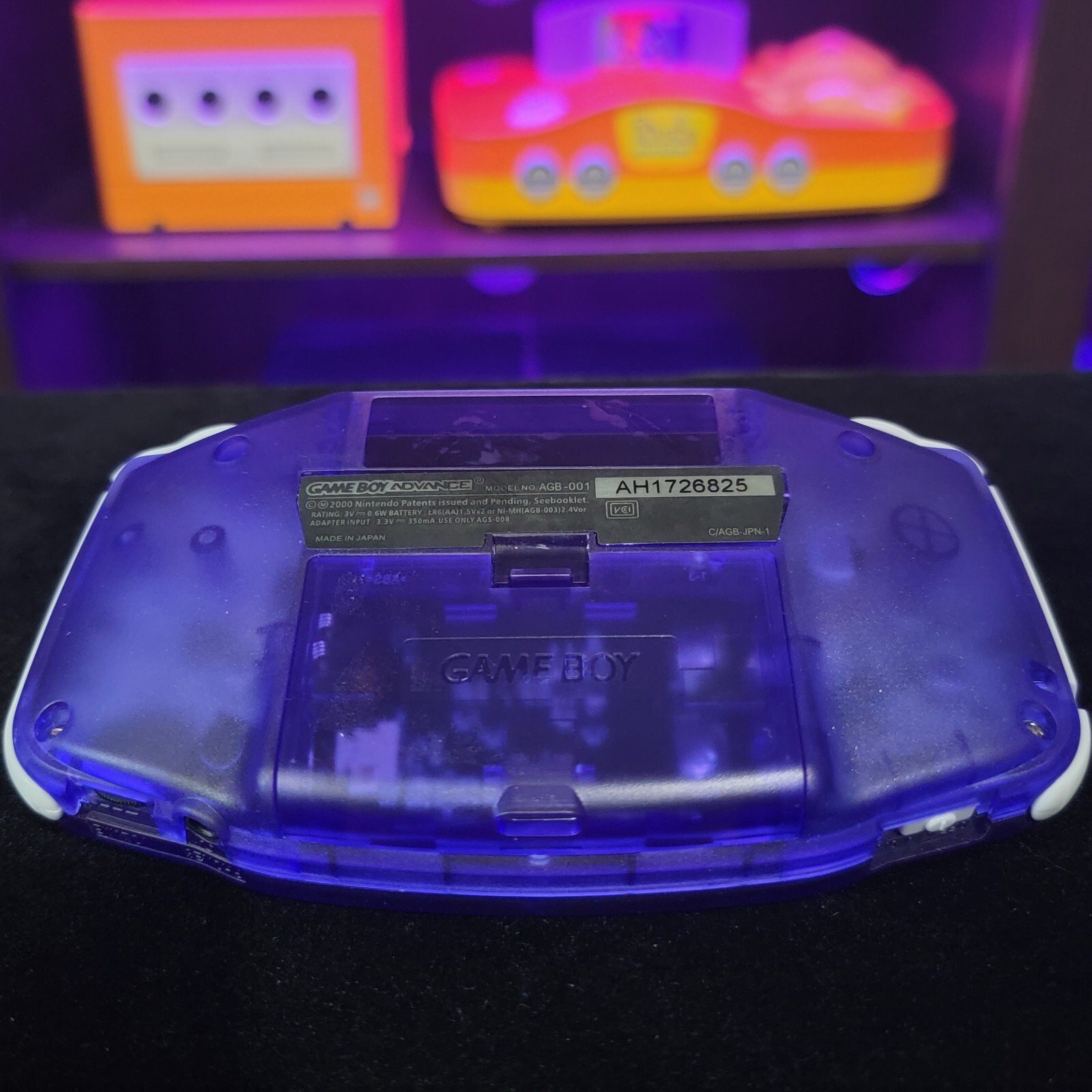 Grape Purple Game Boy Advance GBA iPS LCD USB-C 1800 mAh Rechargeable Battery
