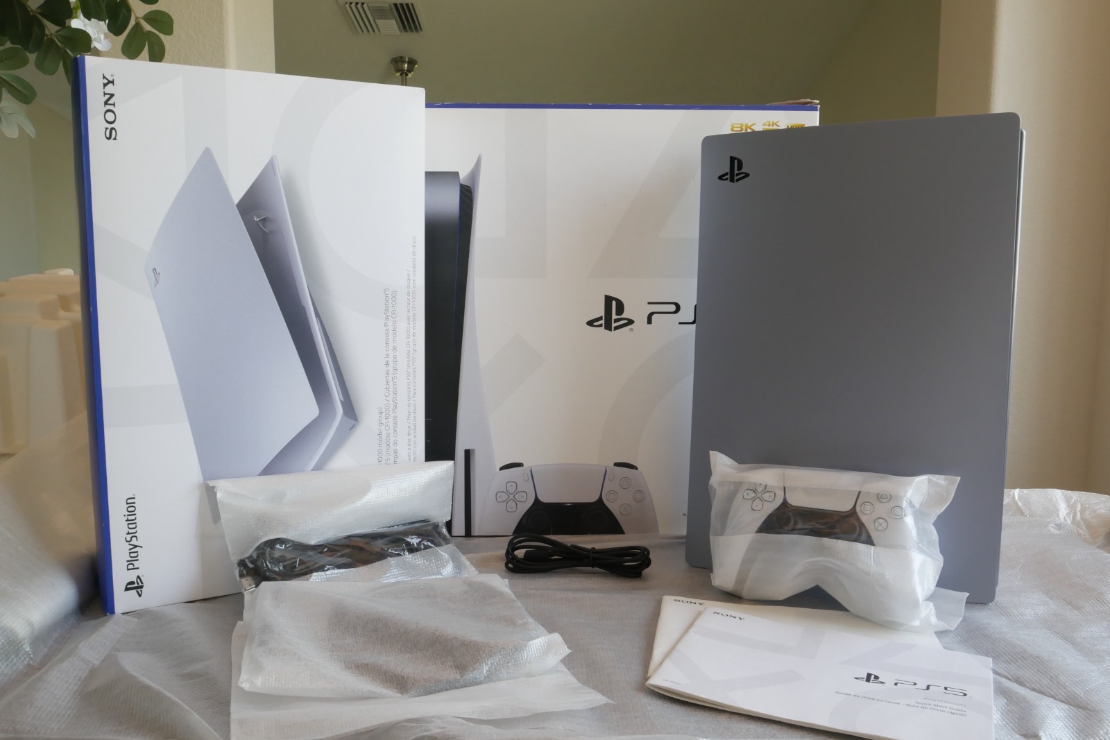 PlayStation 5 Launch Console w/ 2TB NVMe SSD, Silver Covers & New Dualsense