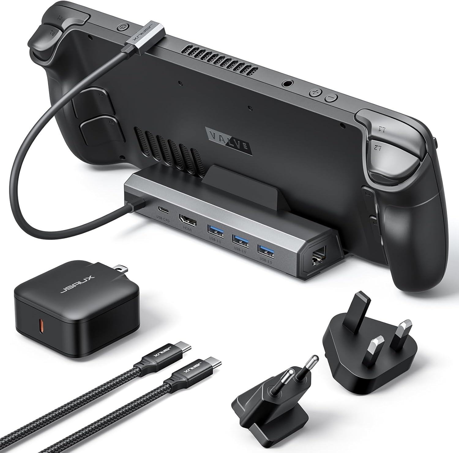 Pro Gaming Dock Station HDMI 2.1 4K 120Hz for ROG Ally X, Legion Go, Steam Deck