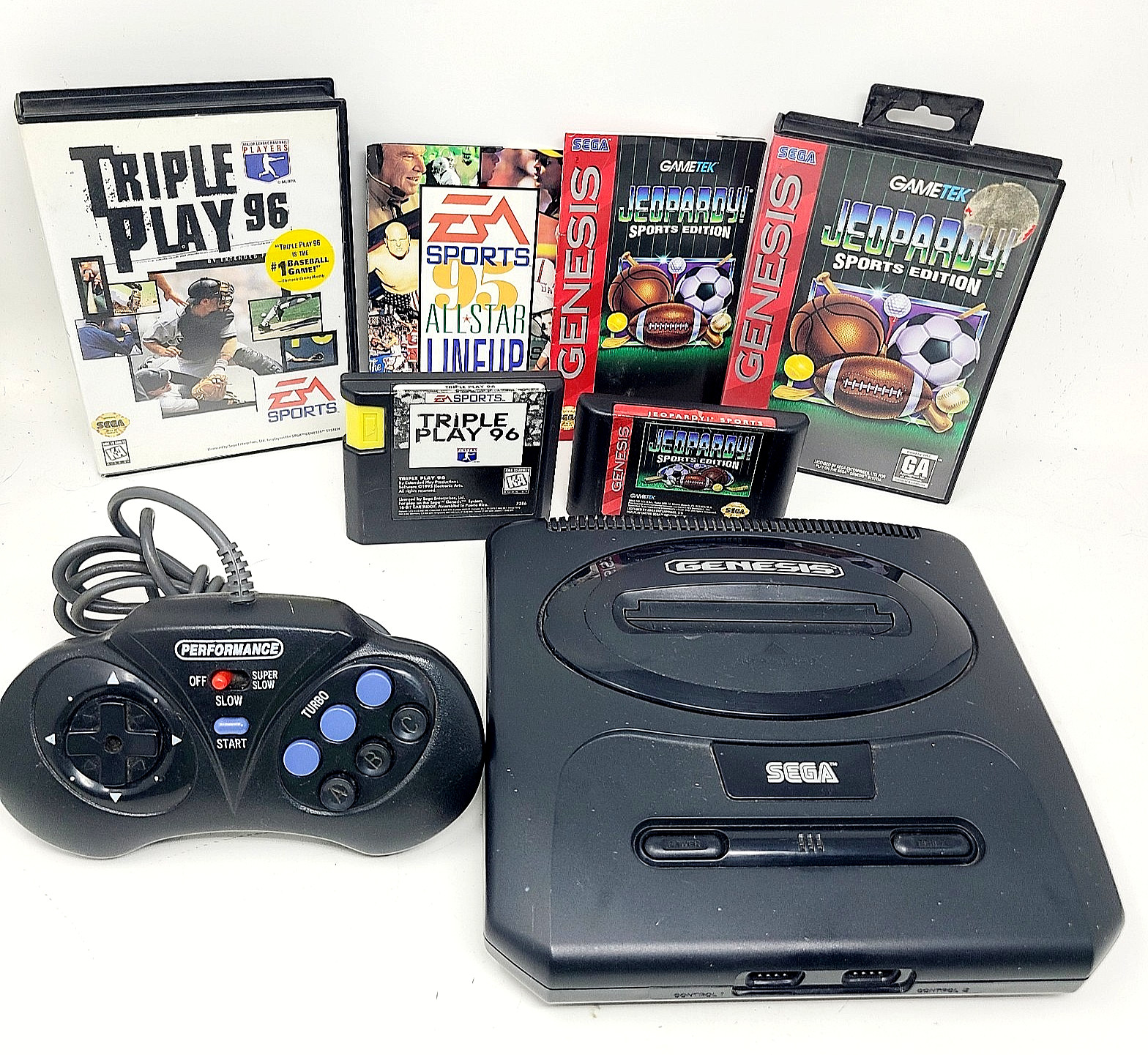 Sega Genesis Model 2 (MK-1631) SPORTS Console Controller Tested GOOD No Cables