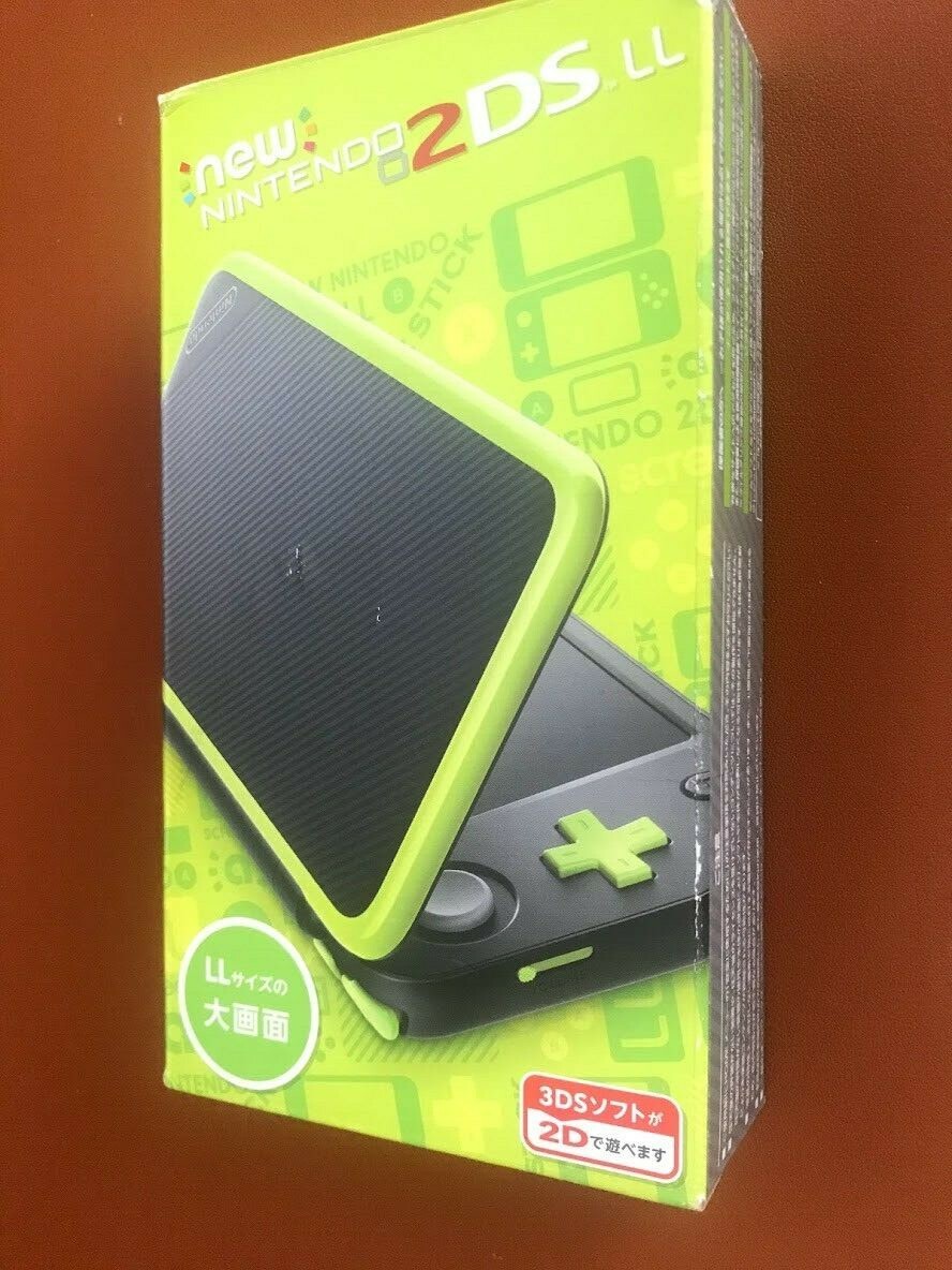 Nintendo 2DS LL (XL) Black x Lime Console From Japan used