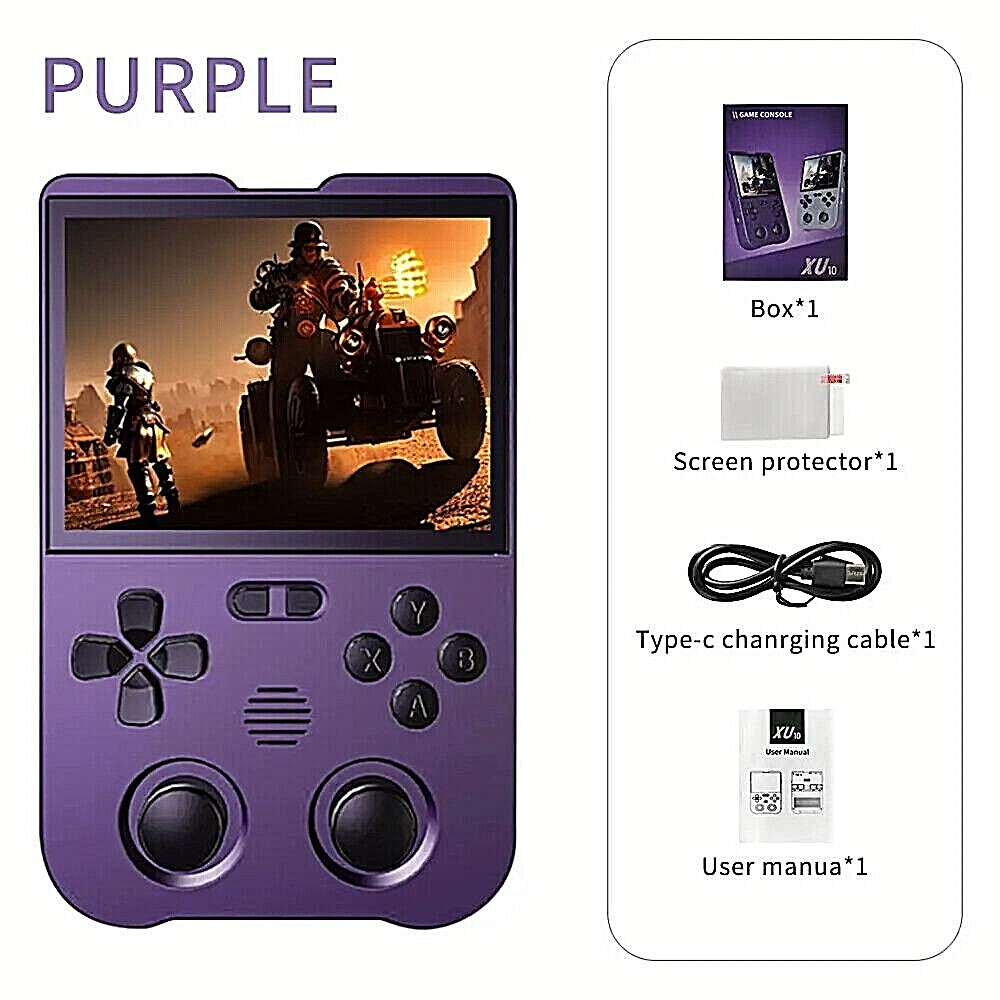 XU10 Retro Video Game Console Handheld 3.5” IPS Linux Kids Toy Gift 3000mAh AU