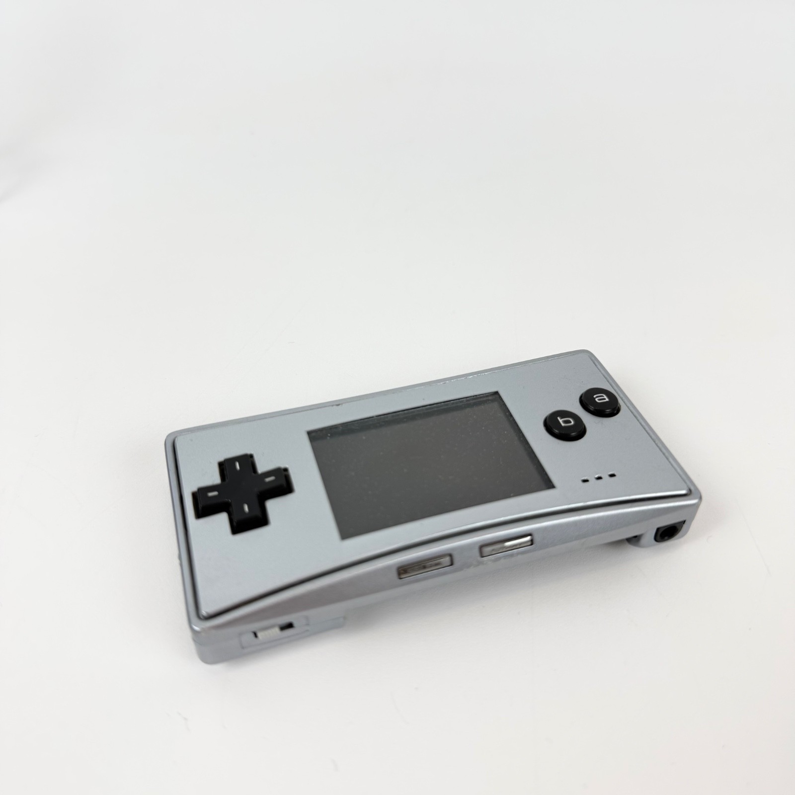NINTENDO GAME BOY MICRO GREY CONSOLE + CABLE 💎 GREAT – TESTED🎁