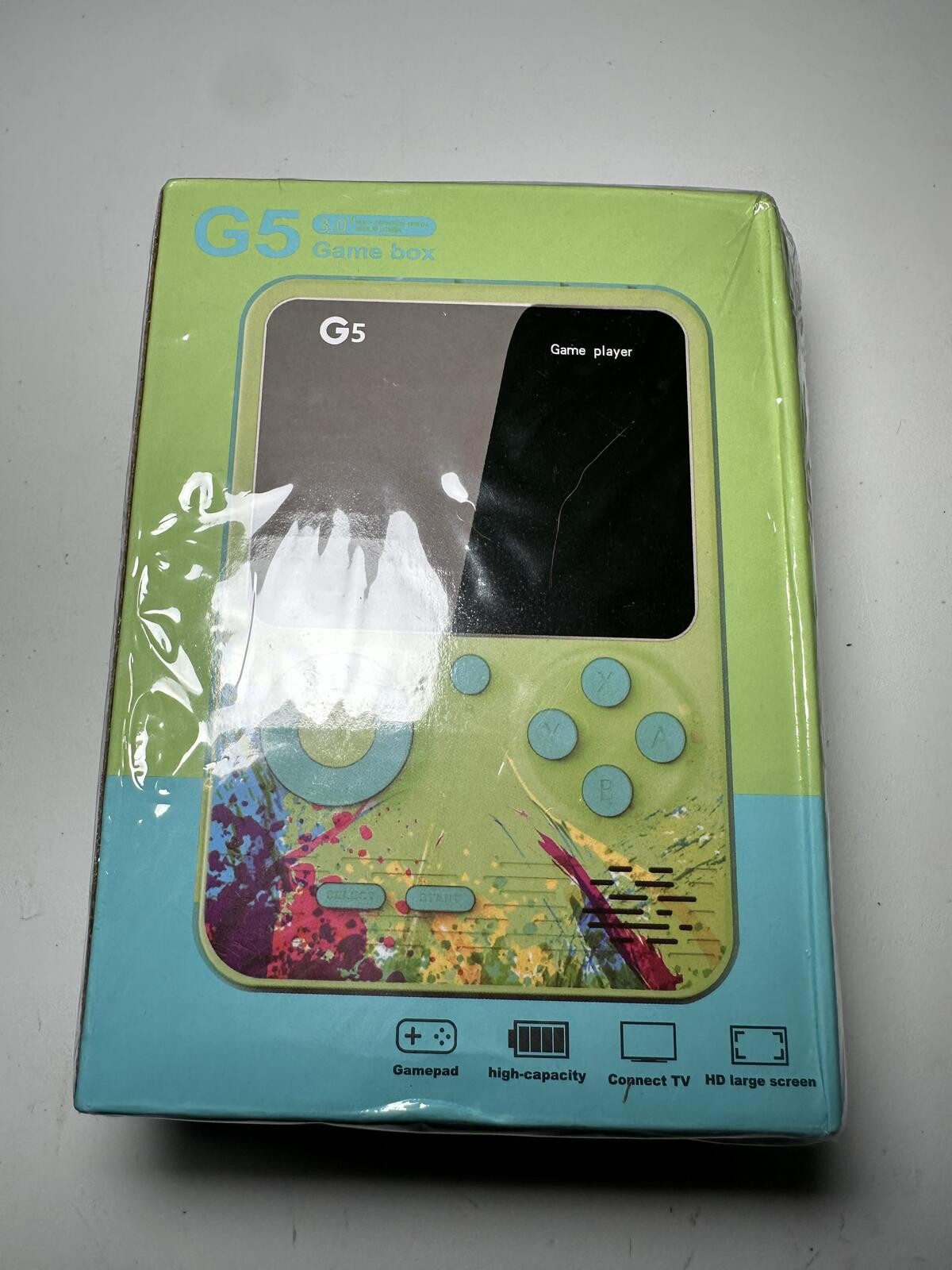 Built-in 500 Retro Games G5 Mini Retro Video Game Console Blue