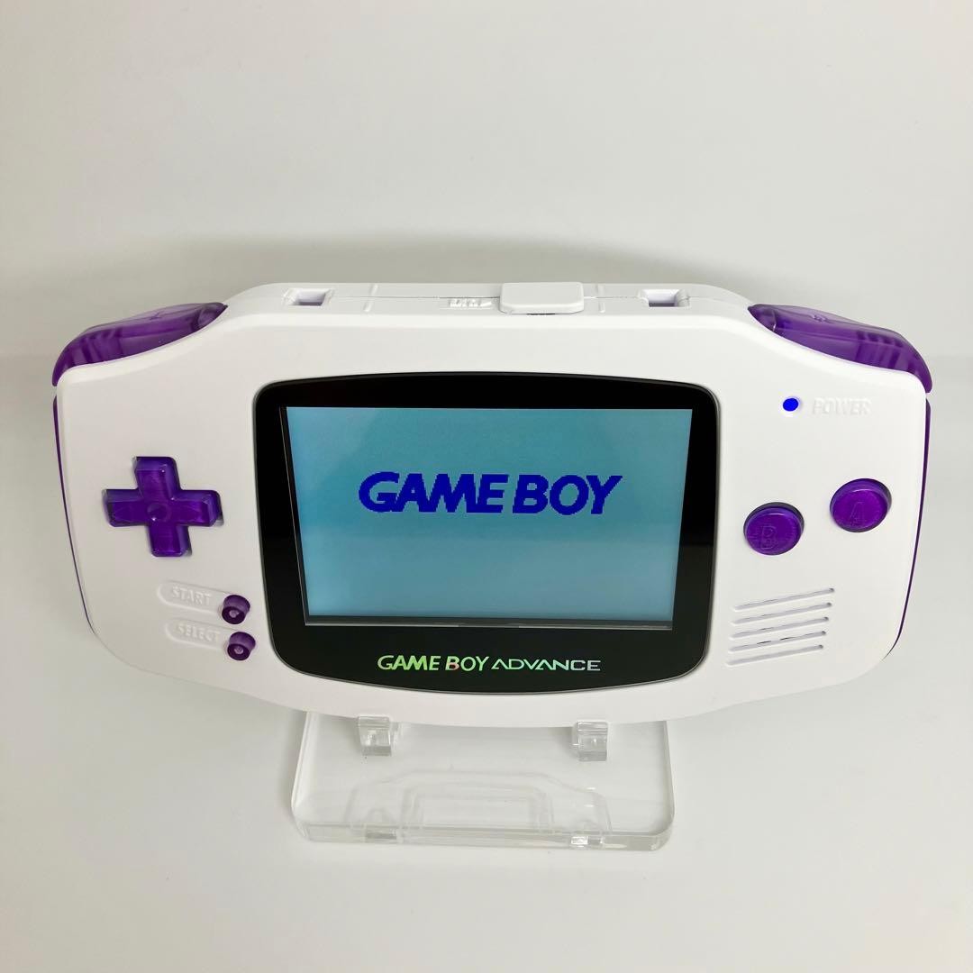 Nintendo Game Boy Advance IPS V5 White Chrome Purple Custom Console GBA Japan