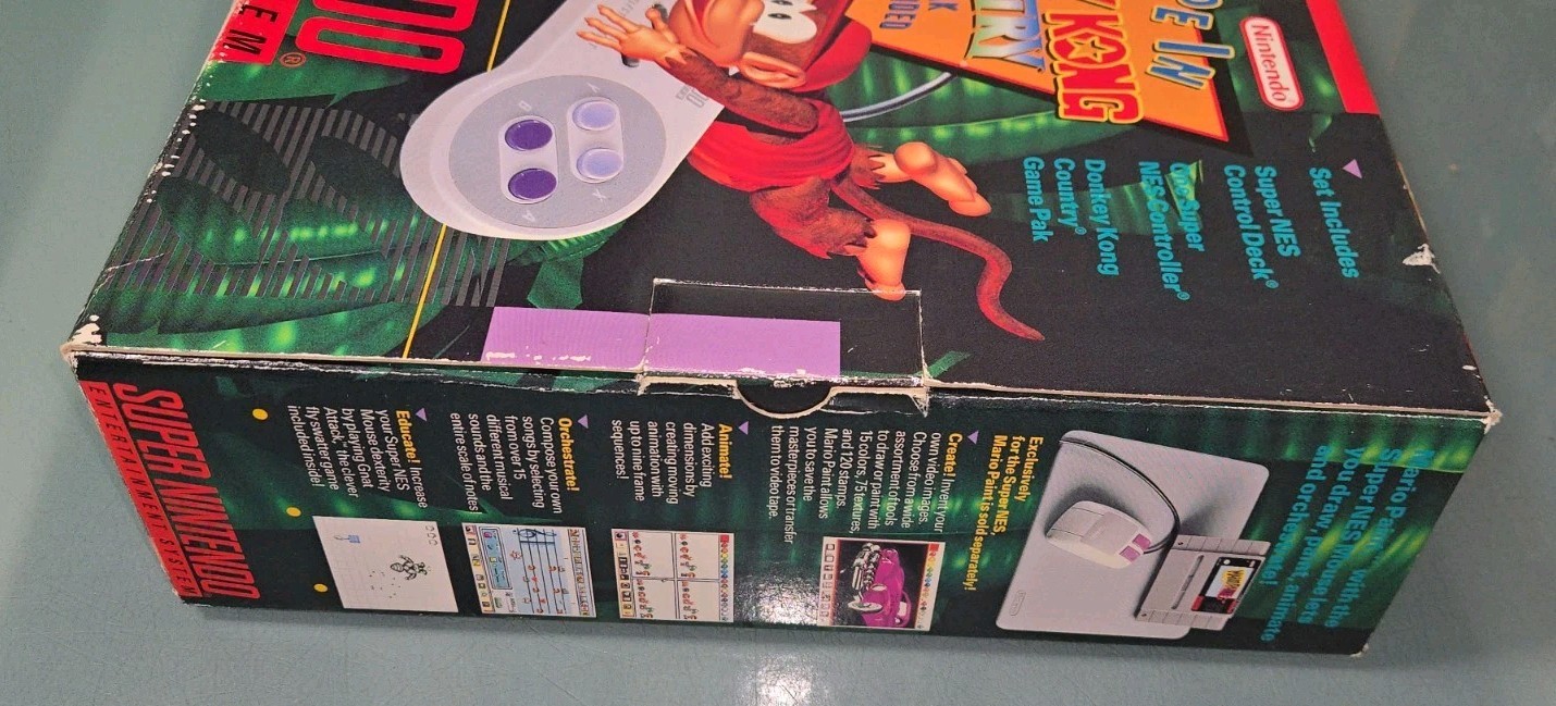 NEW Super Nintendo Donkey Kong Country SNES SYSTEM, EXTREMELY RARE! READ!