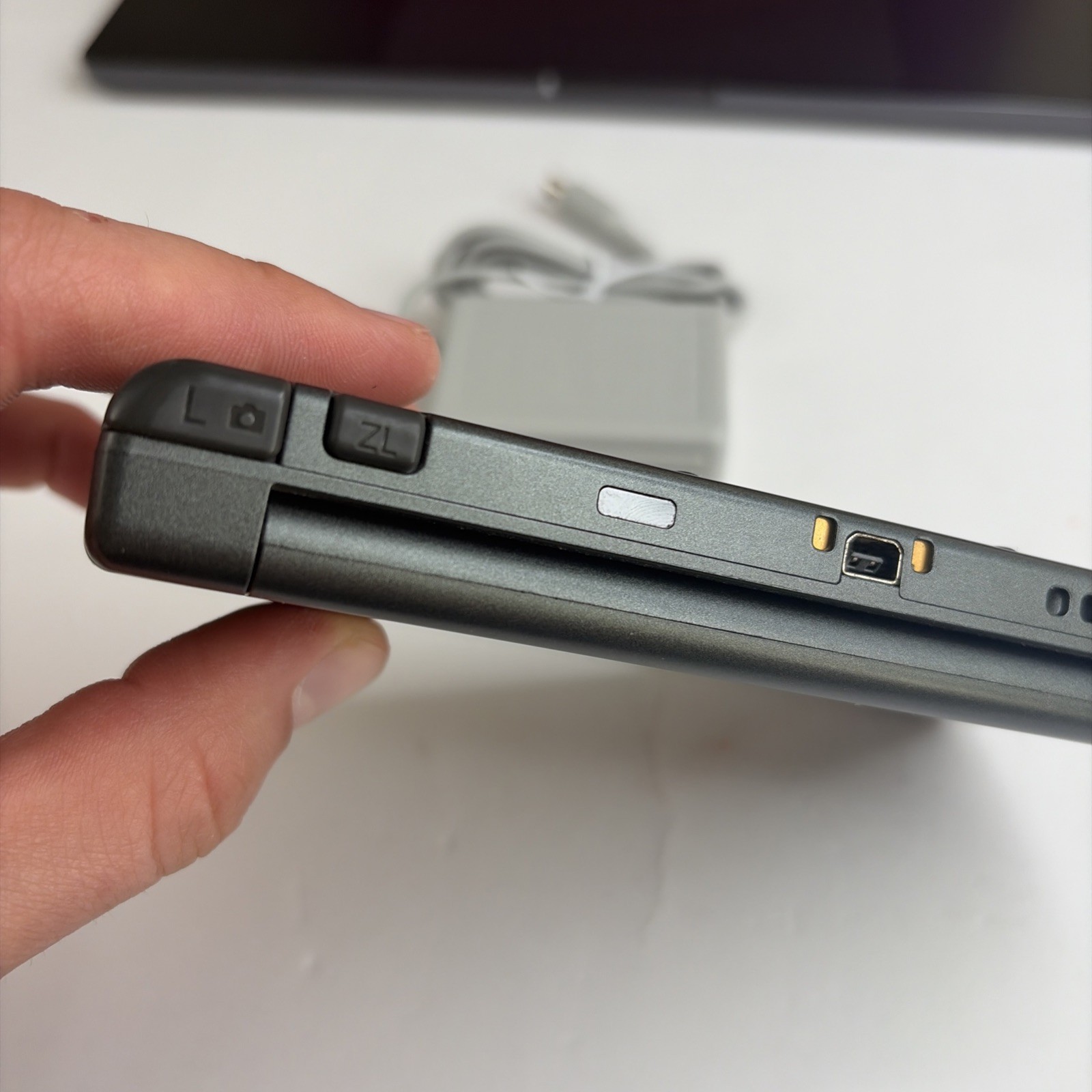 NICE! New Nintendo 3DS XL Gray Black Console Top IPS Charger Stylus US Version