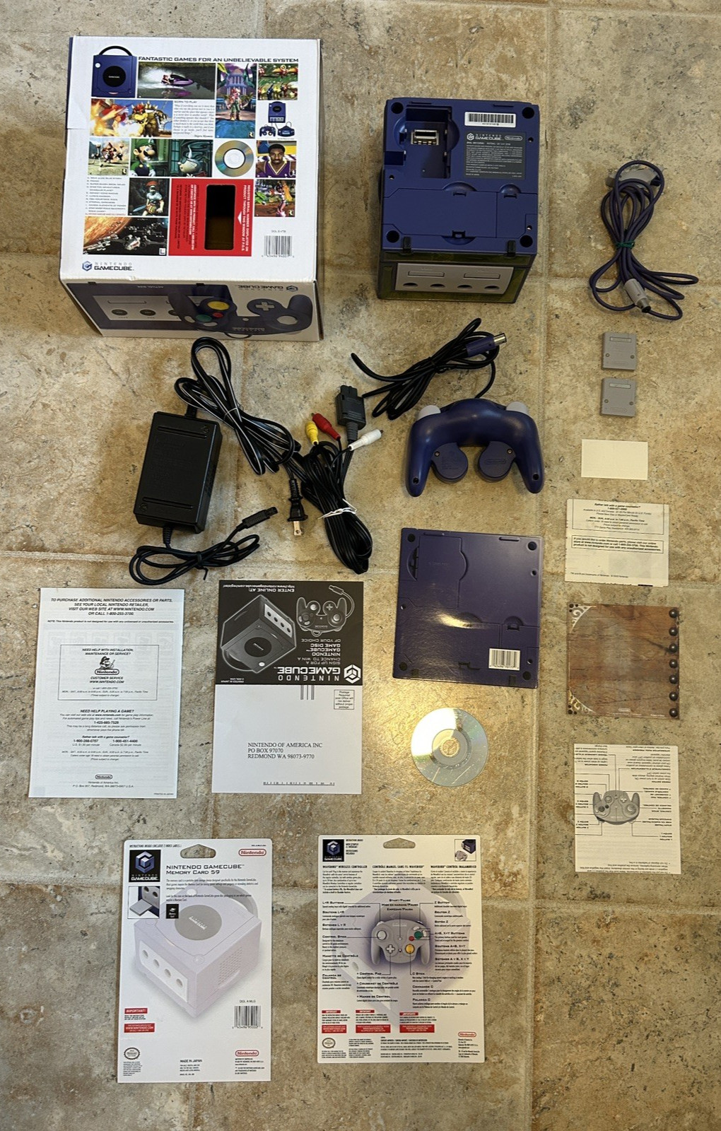 Nintendo Gamecube Console Indigo DOL-001 Blank Registration Card ORIGINAL OWNER