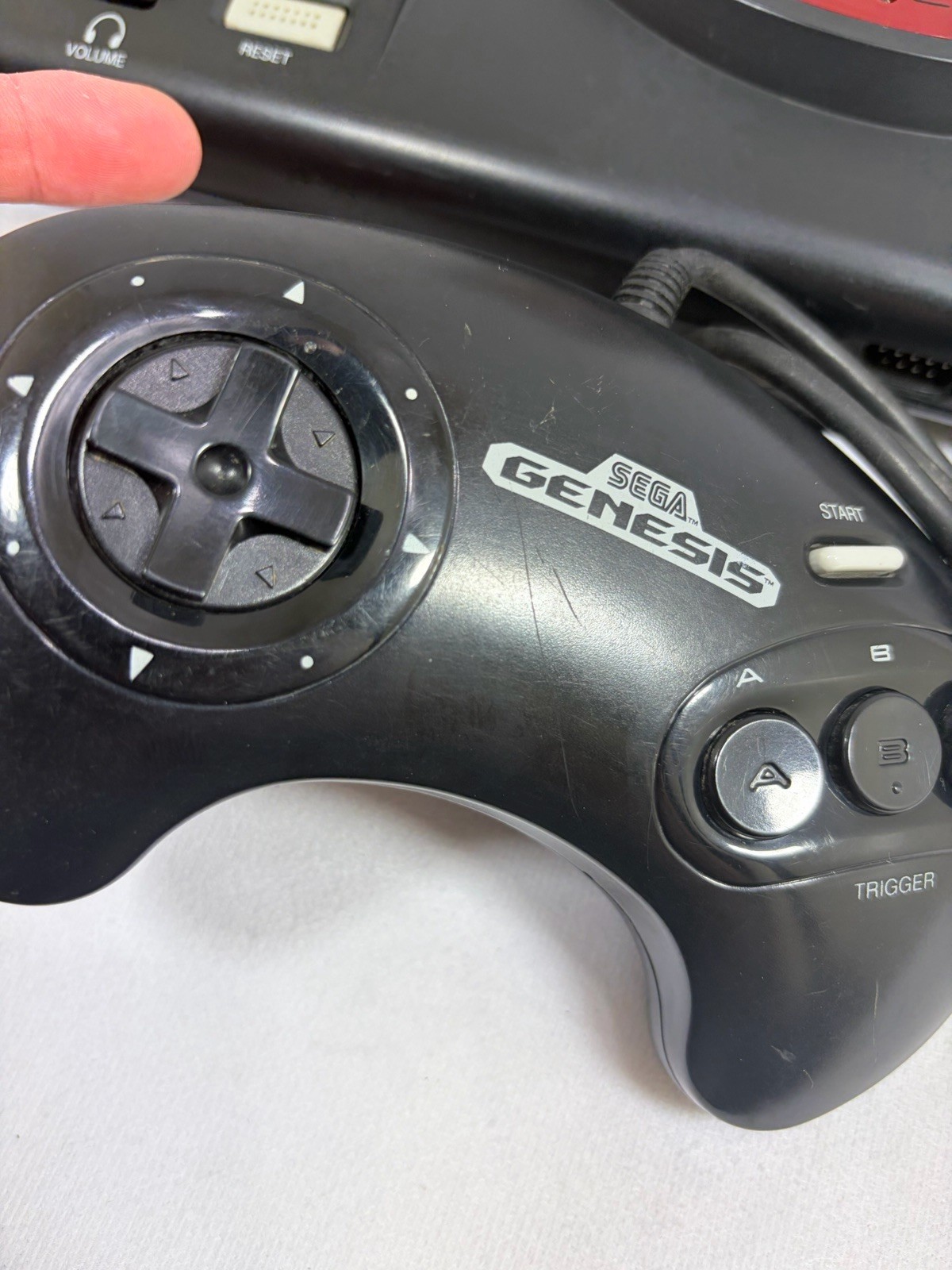 Sega Genesis Model 1601 W 1 Controller/Game Tested *RESET BUTTON NOT WORKING