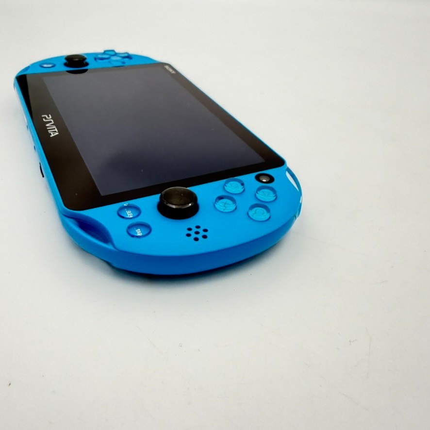Sony PS Vita Console Aqua Blue Boxed Mint Condition PCH-2000 From Japan WI-FI