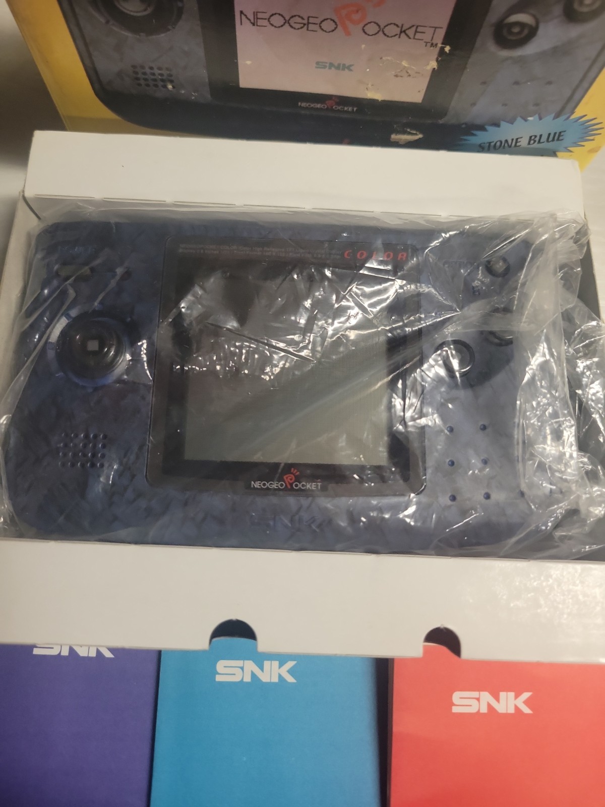 Neo Geo Pocket Color Console Stone Blue Handheld System Open Box