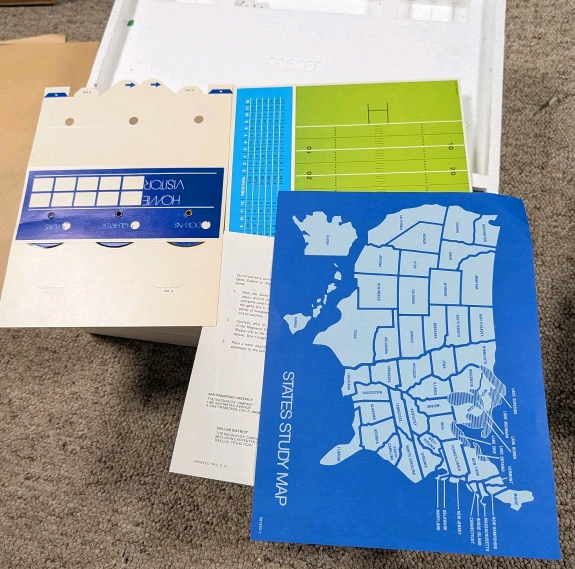 Magnavox Odyssey Console 1TL200 Original Box Overalys Chips Untested PARTS 1972
