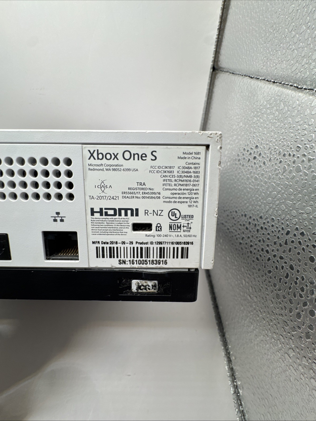Broken Microsoft Xbox One S 500GB Console Gaming System Only 1681 Bad HDMI