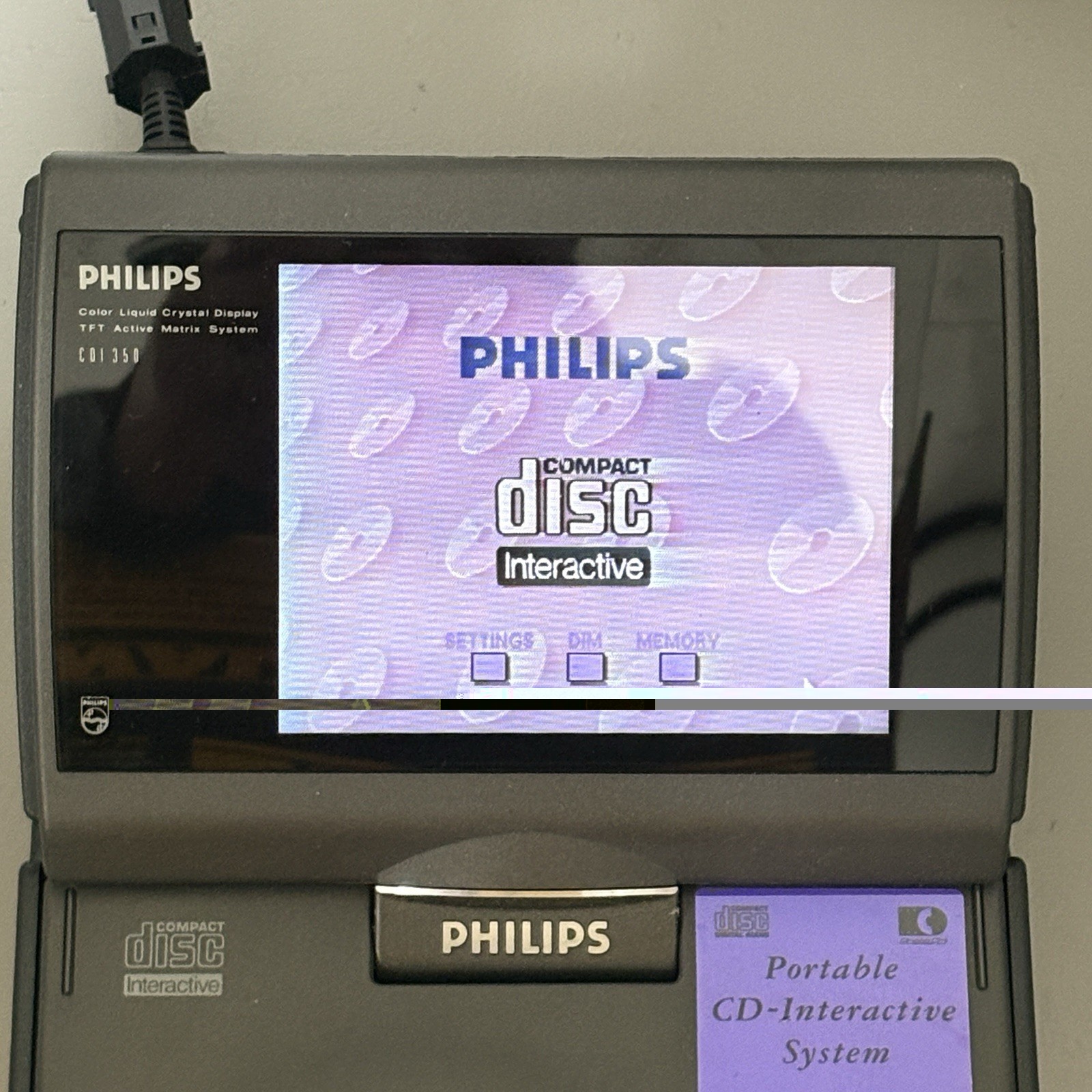 Philips CDi 350 Console CD-i Player w/ Controllers Mouse Digital Video Docking
