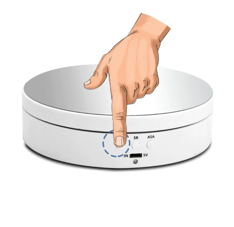 Electric Rotating Display Stand Jewelry Photography 360° Motorized Show Holder