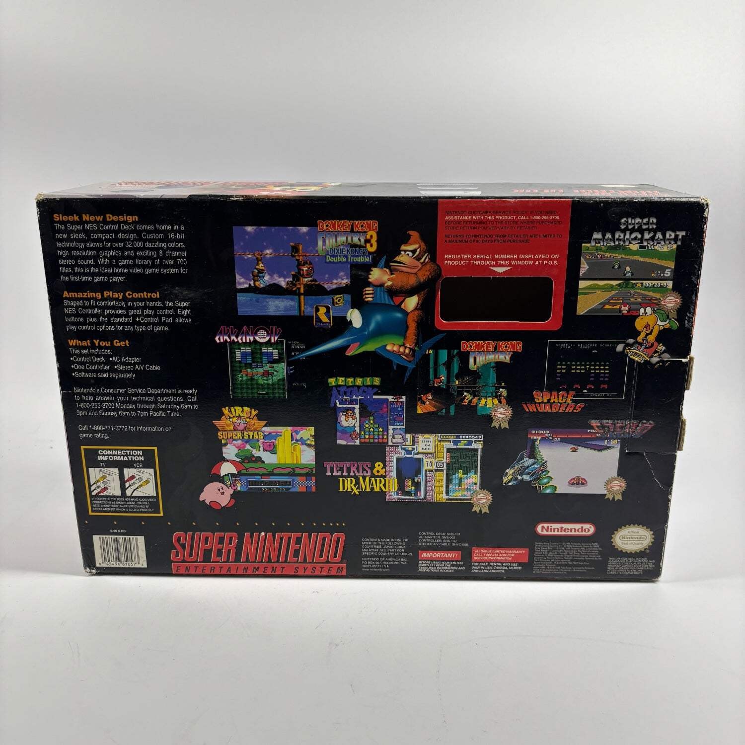 Super Nintendo SNES Control Deck Video Game Console SNS-101 Gray