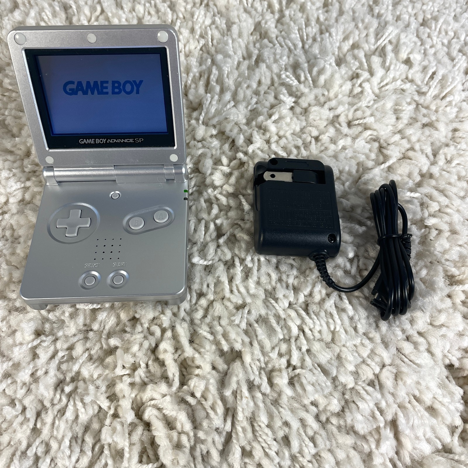 Nintendo Gameboy Advance GBA SP Platinum Silver Handheld Console System AGS-001