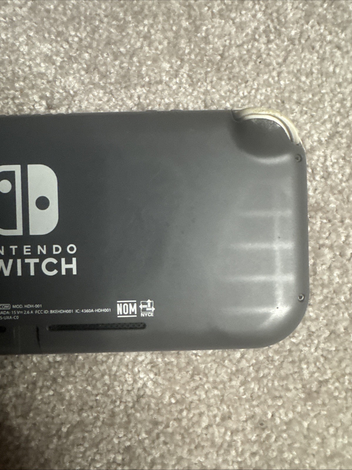 Nintendo Switch Lite Gray/White Handheld Console 32GB 720p Wi-Fi USB-C Tested