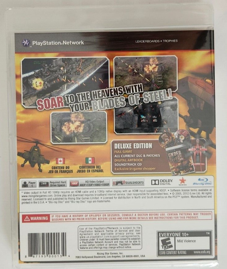 Under Defeat HD Deluxe Edition PS3 Brand New Game Special (Multiplayer, 2012)