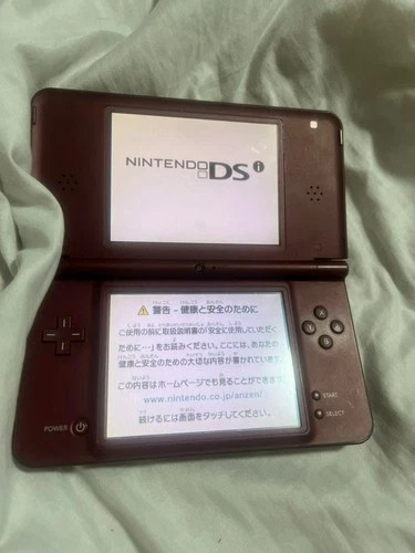 Nintendo DSi XL LL Wine Red Handheld Console Japan Tested Working w/ Charger