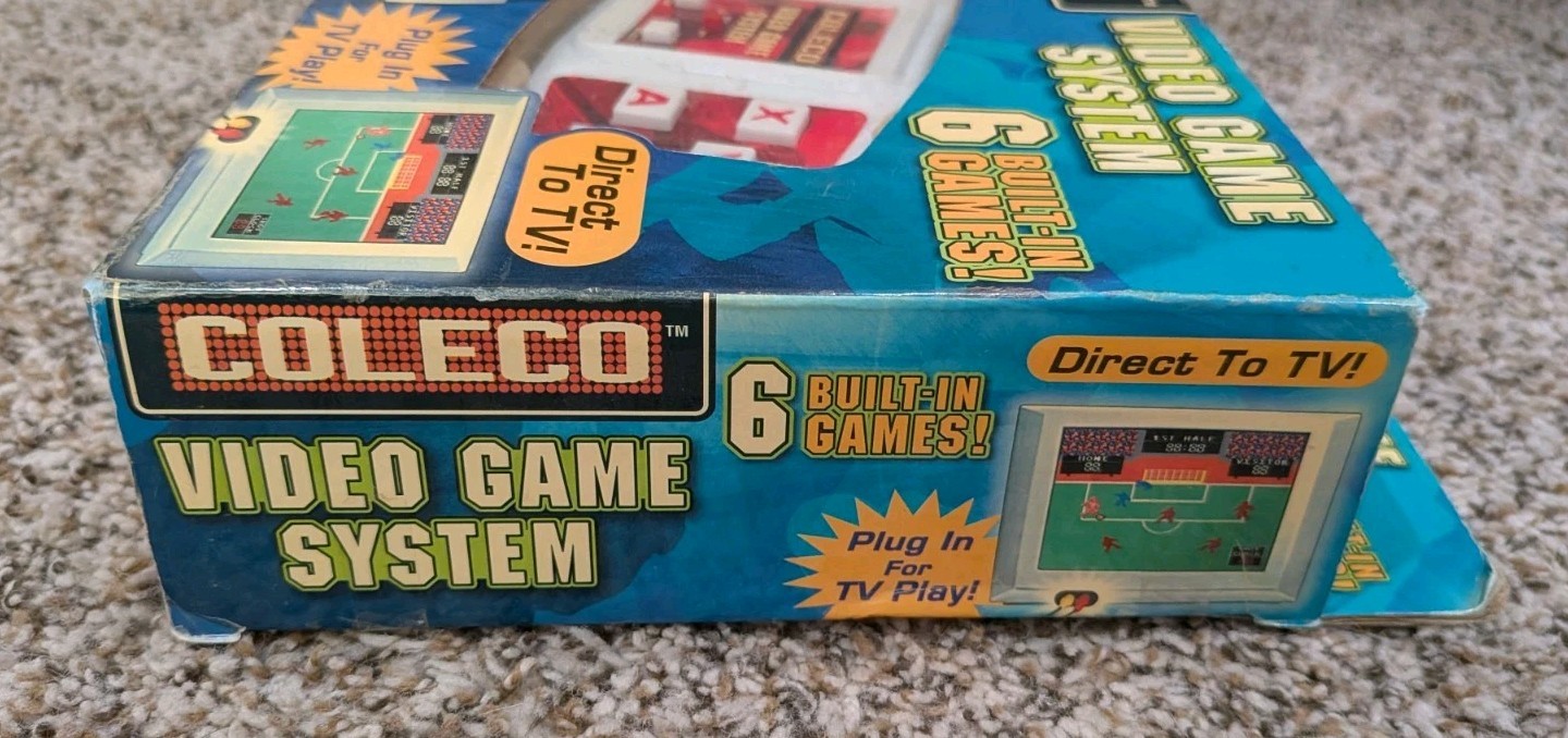 2005 Coleco Plug & Play-Video Game System 6 Built-In Games! Open box- Working!