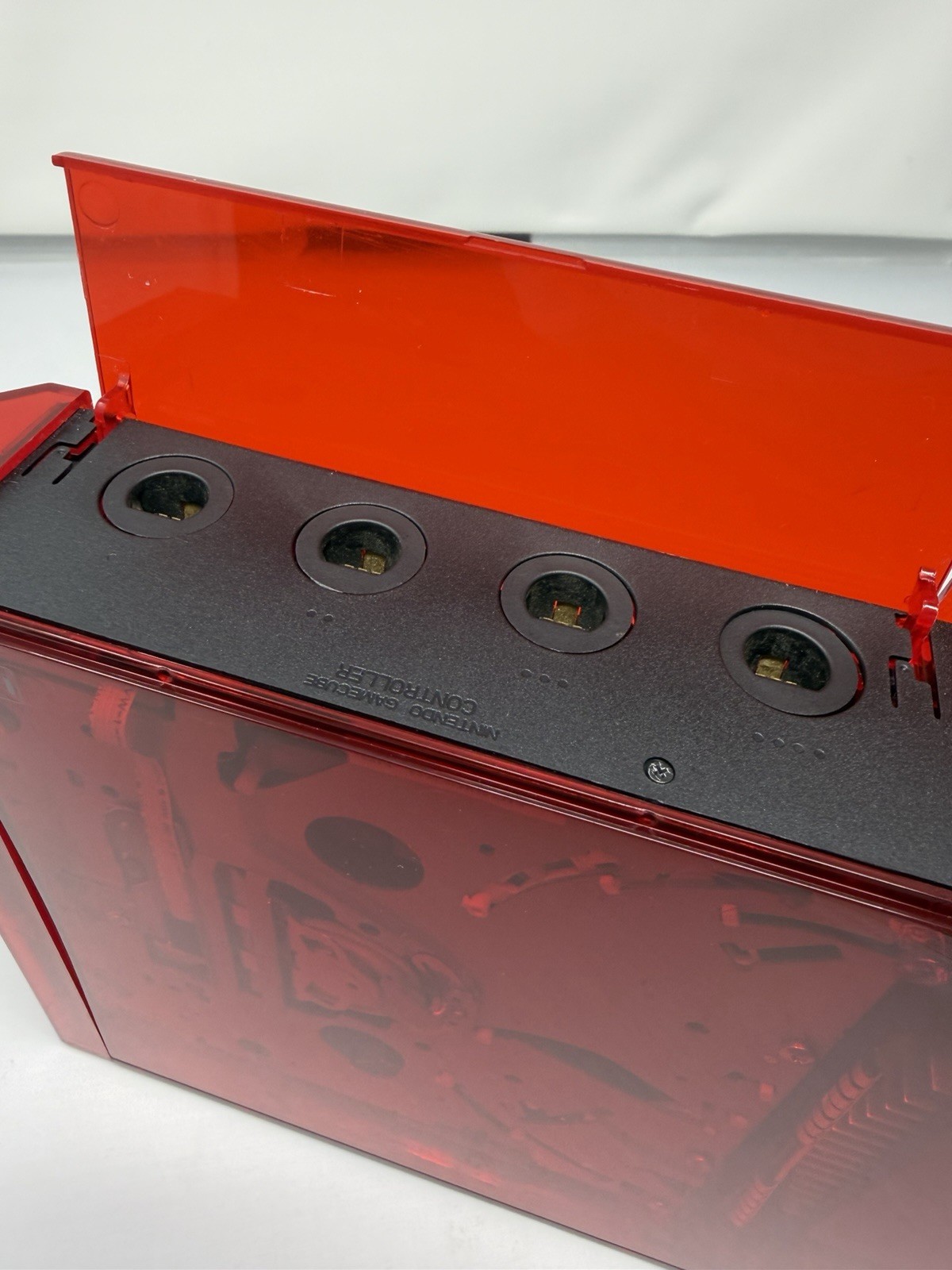 Custom Transparent Red w/ Black Buttons Nintendo Wii Console Only Tested System