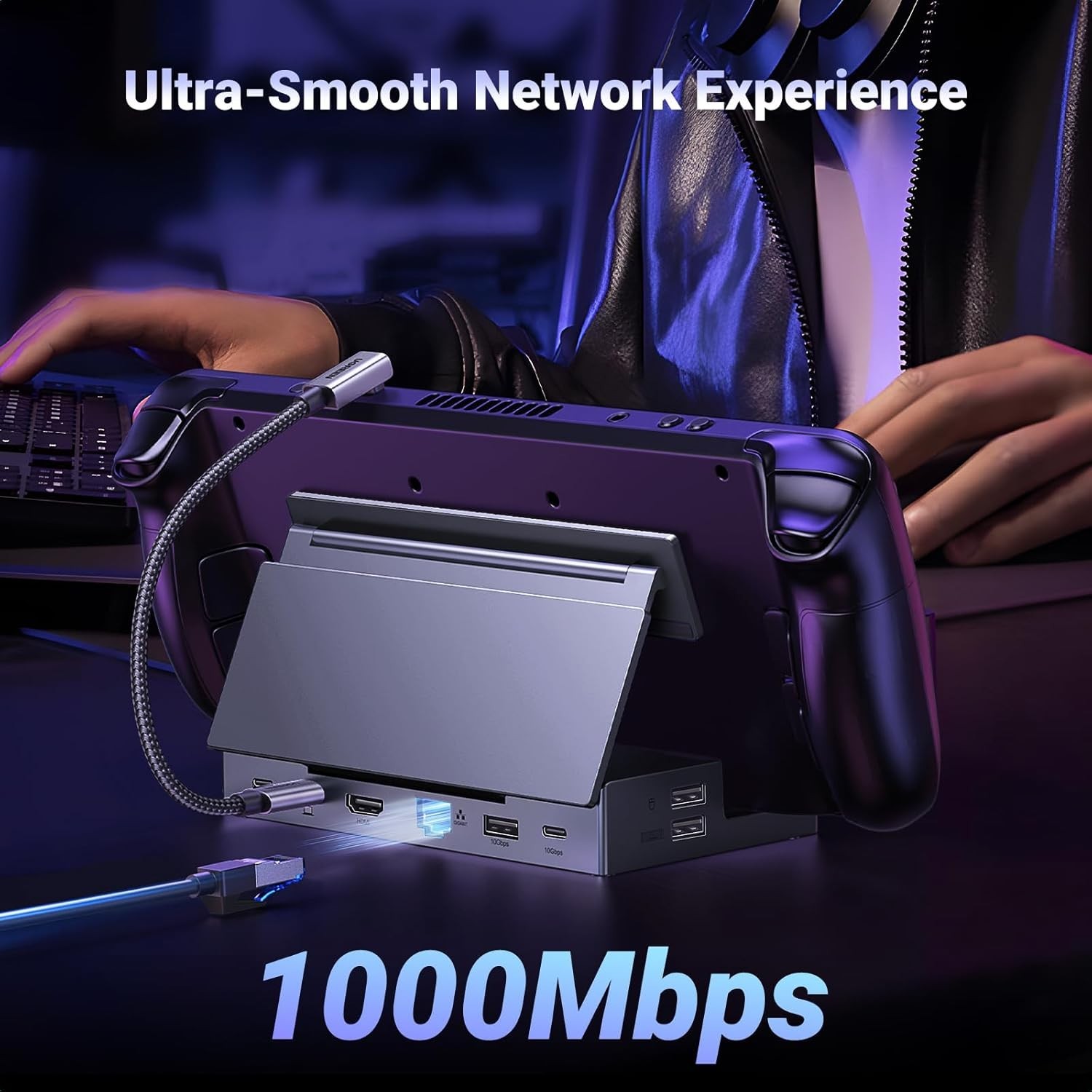 Versatile USB C Docking Station: 4K Display & PD 100W Fast Charging for Gamers