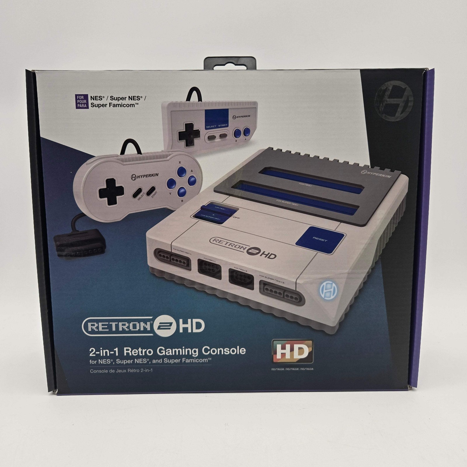 New Hyperkin Retron 2 Gray HD Gaming Console System M02888-GR