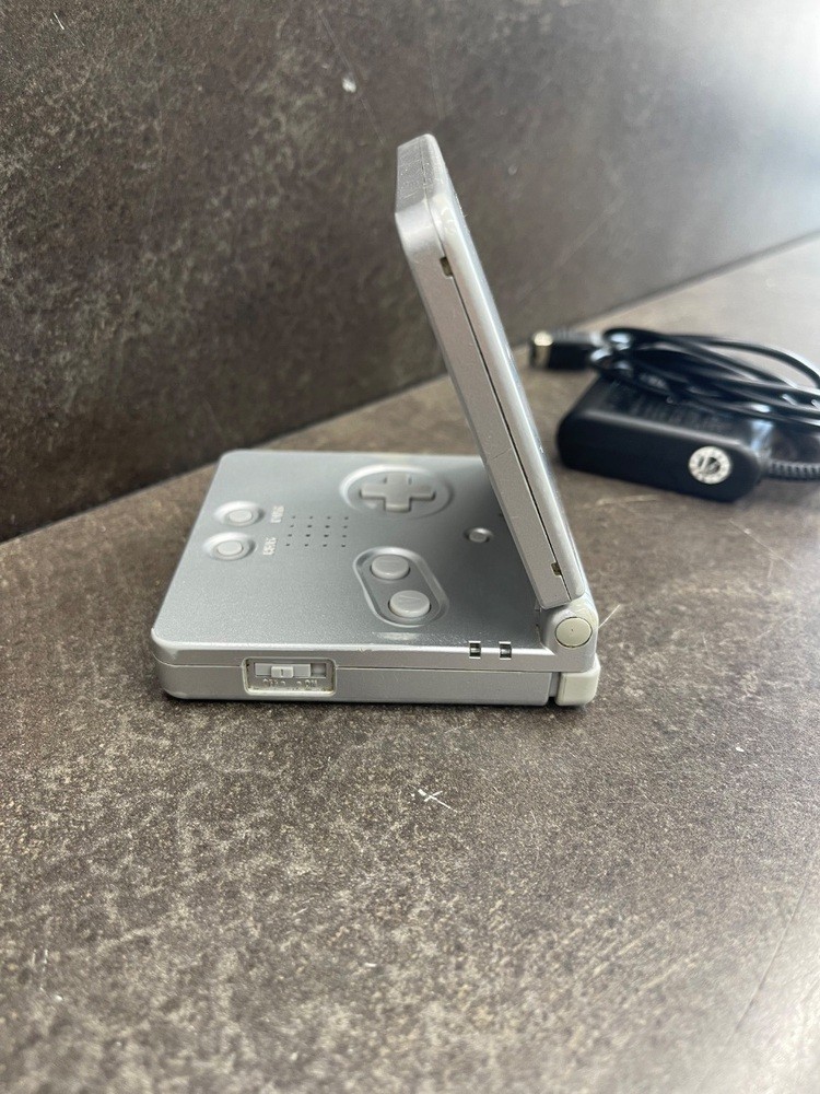 Nintendo Game Boy Advance SP Silver Handheld System (AGS-001)