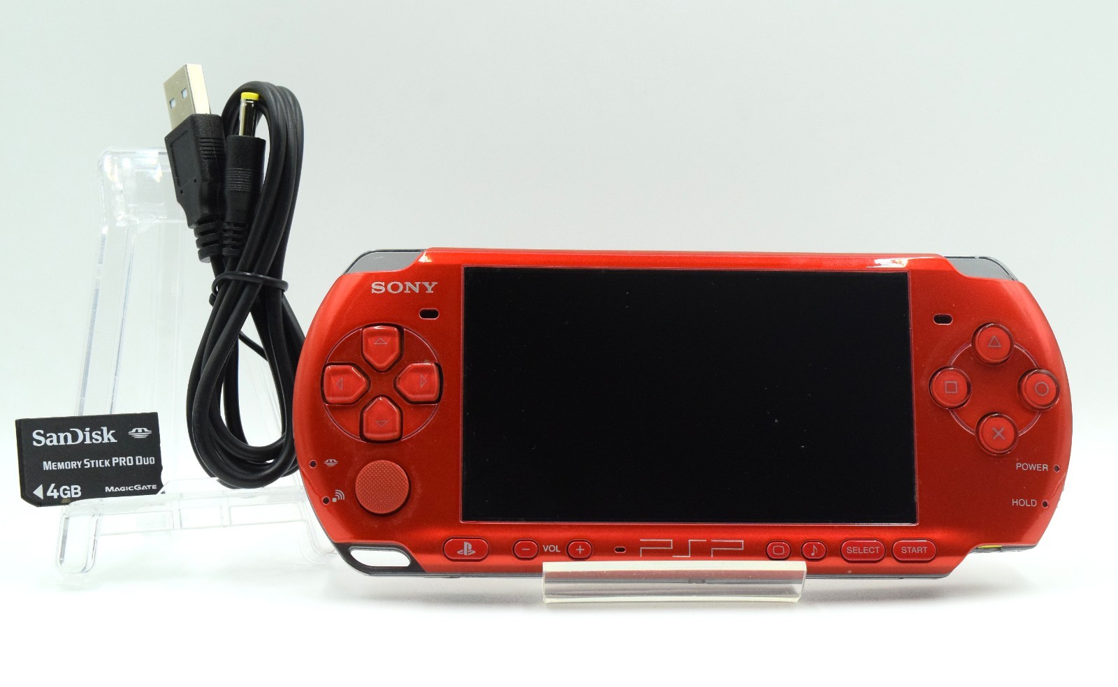 Sony PSP 3000 Radiant Red Console Tested Working Good Condition Japan