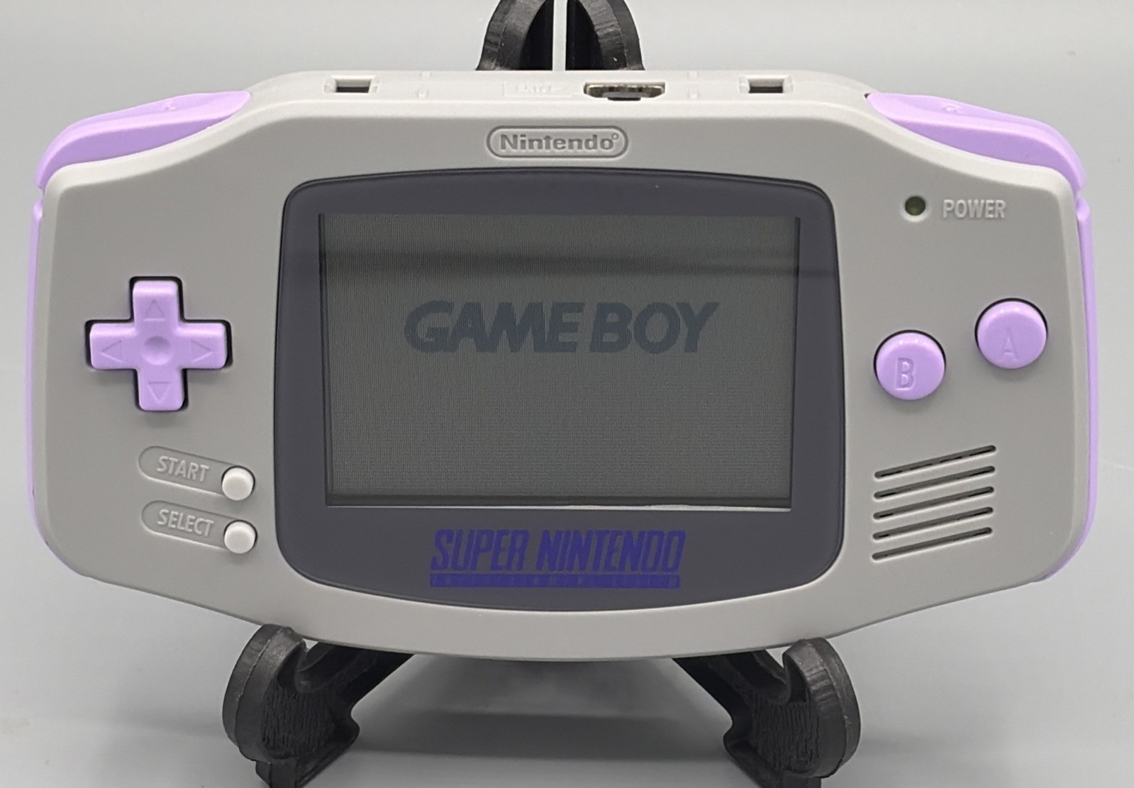 Game Boy Advance GBA SNES Purple Gray Console Custom Edition⭐️ Free Ship🇺🇸