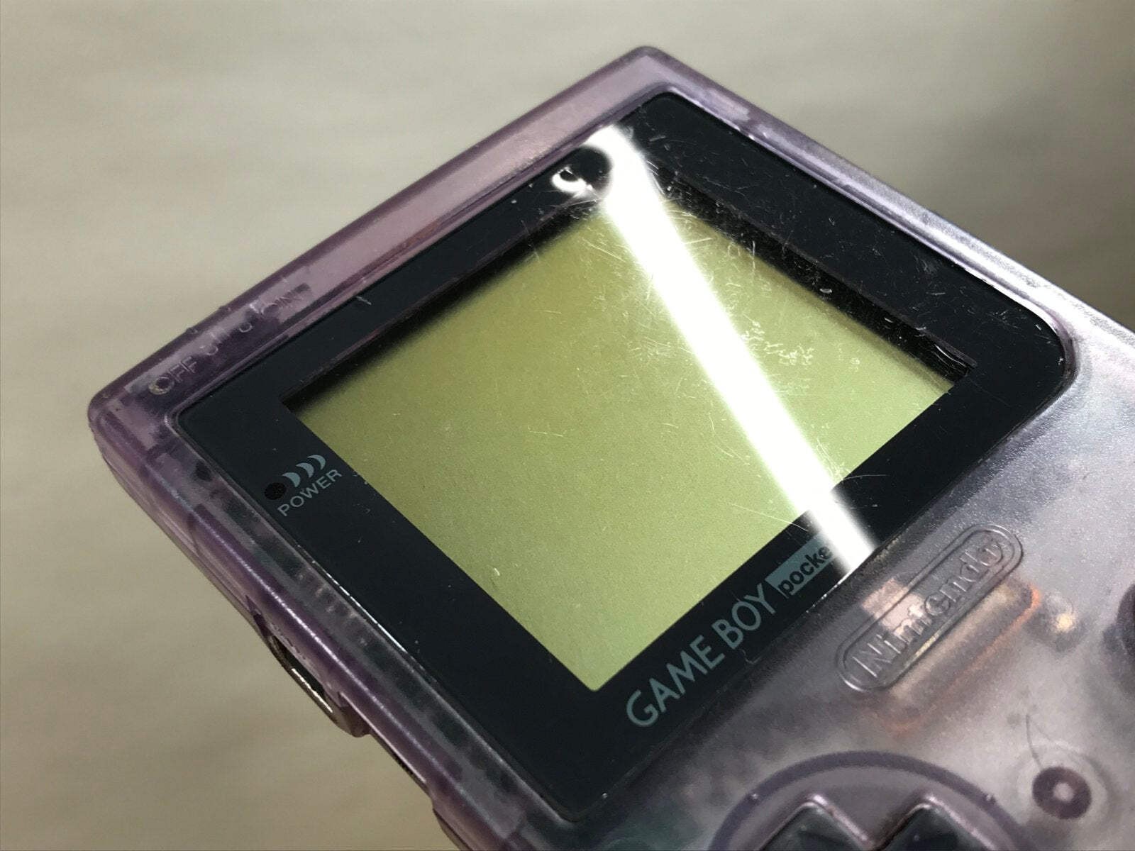GameBoy Pocket Clear Purple Console Nintendo Japan – Tested Working LG9024