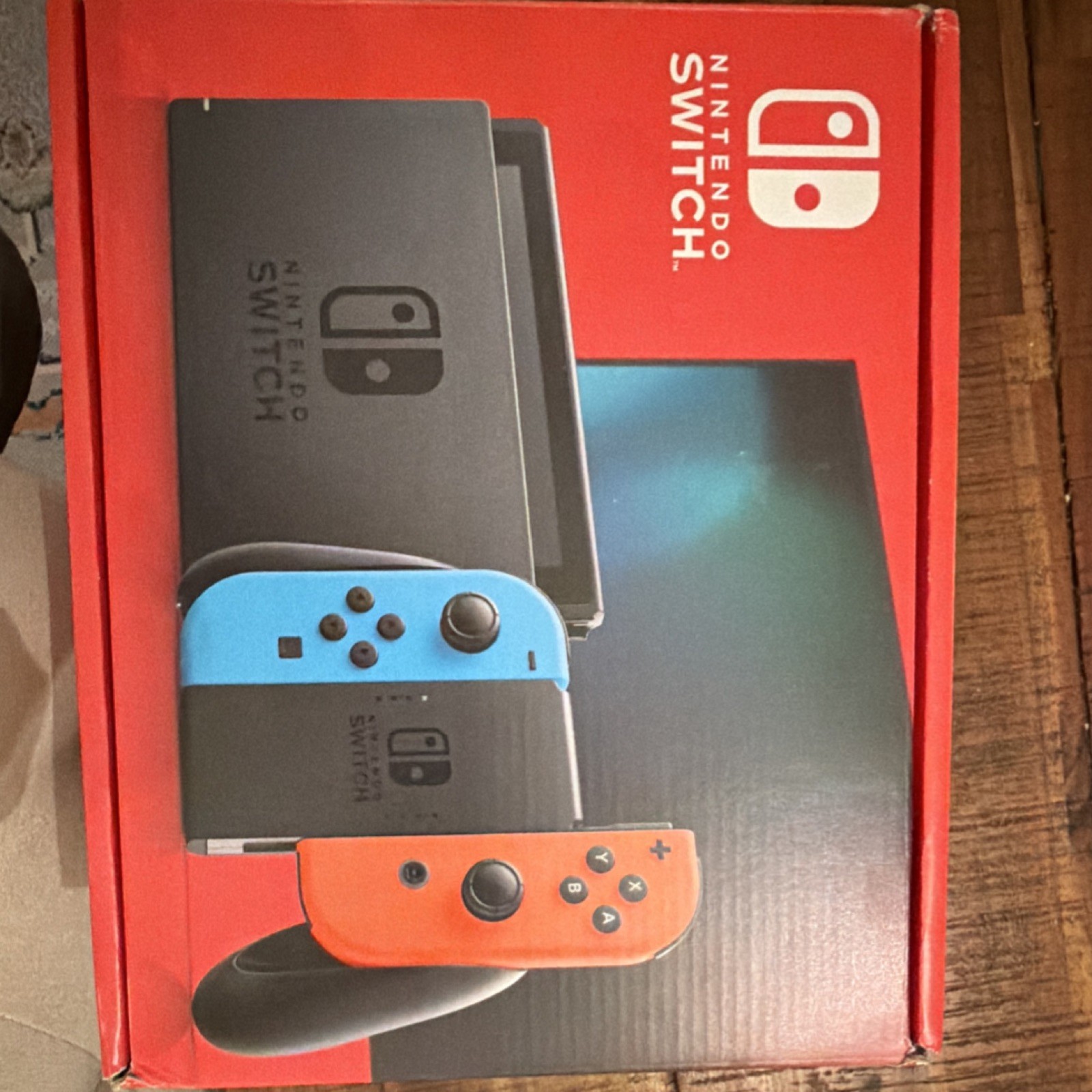 Nintendo Switch Console Gray with Neon Blue & Red Joy-Con, Wi-Fi Capability