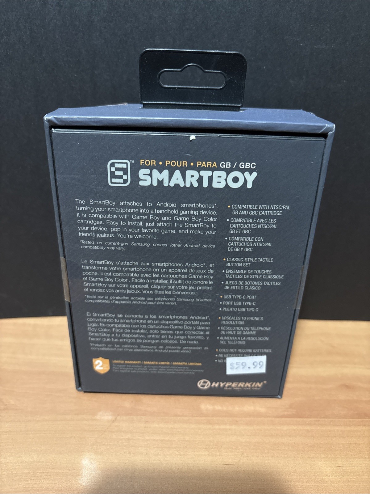 Hyperkin Smartboy GB GBC Game Boy Color for USB Type C Samsung Phone NEW SEALED