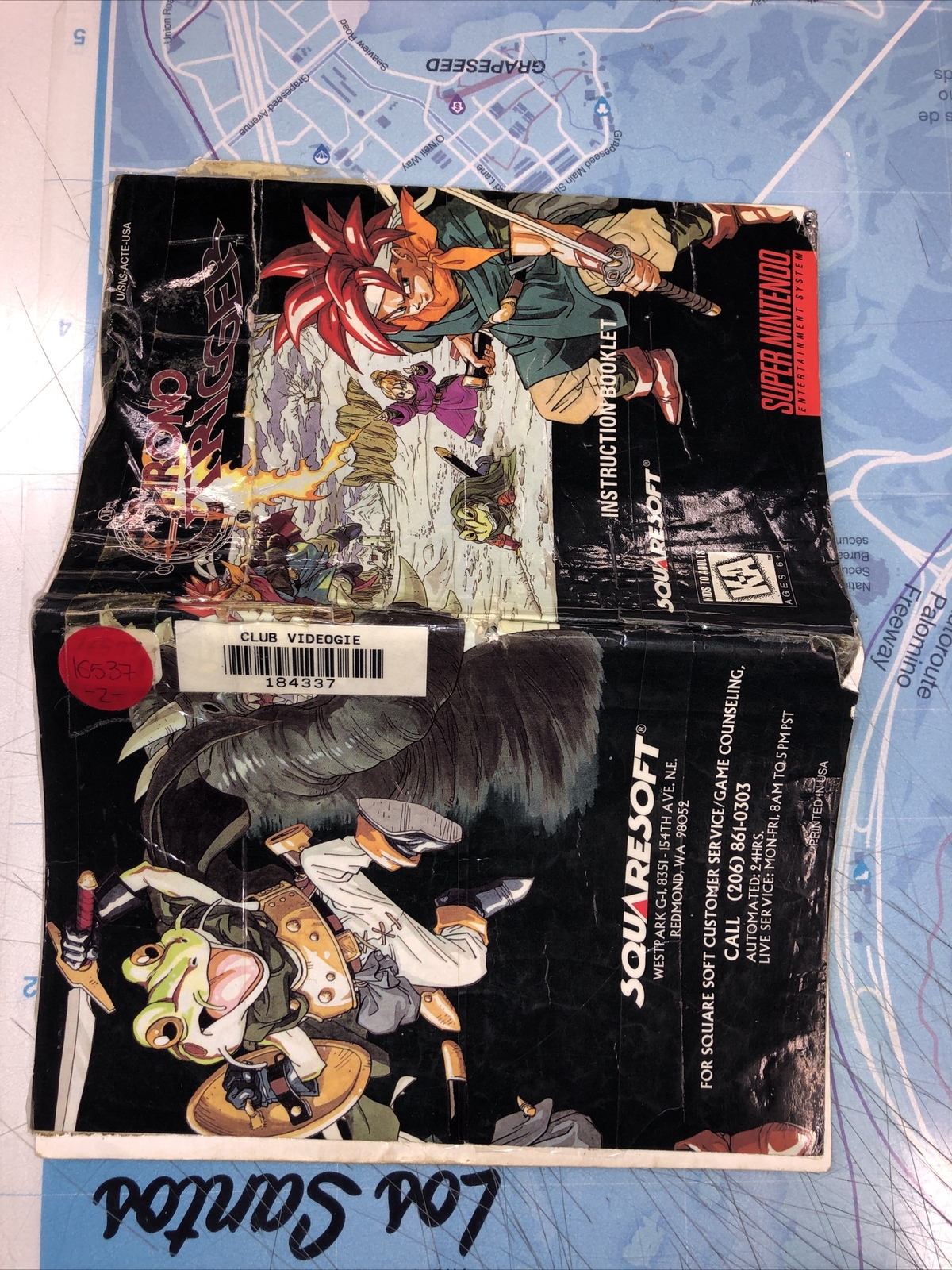CHRONO TRIGGER SUPER Nintendo Instruction Booklet Manual ENGLISH / SNES
