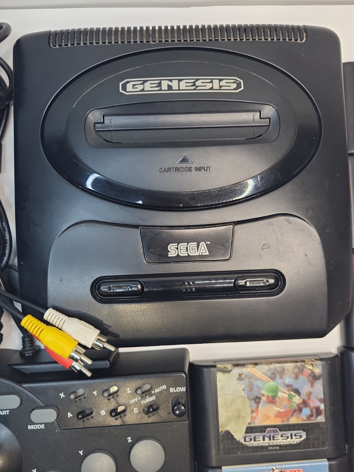 Sega Genesis Model 2 Console Bundle Tested Working 7 Games, SG6 Stick Controller