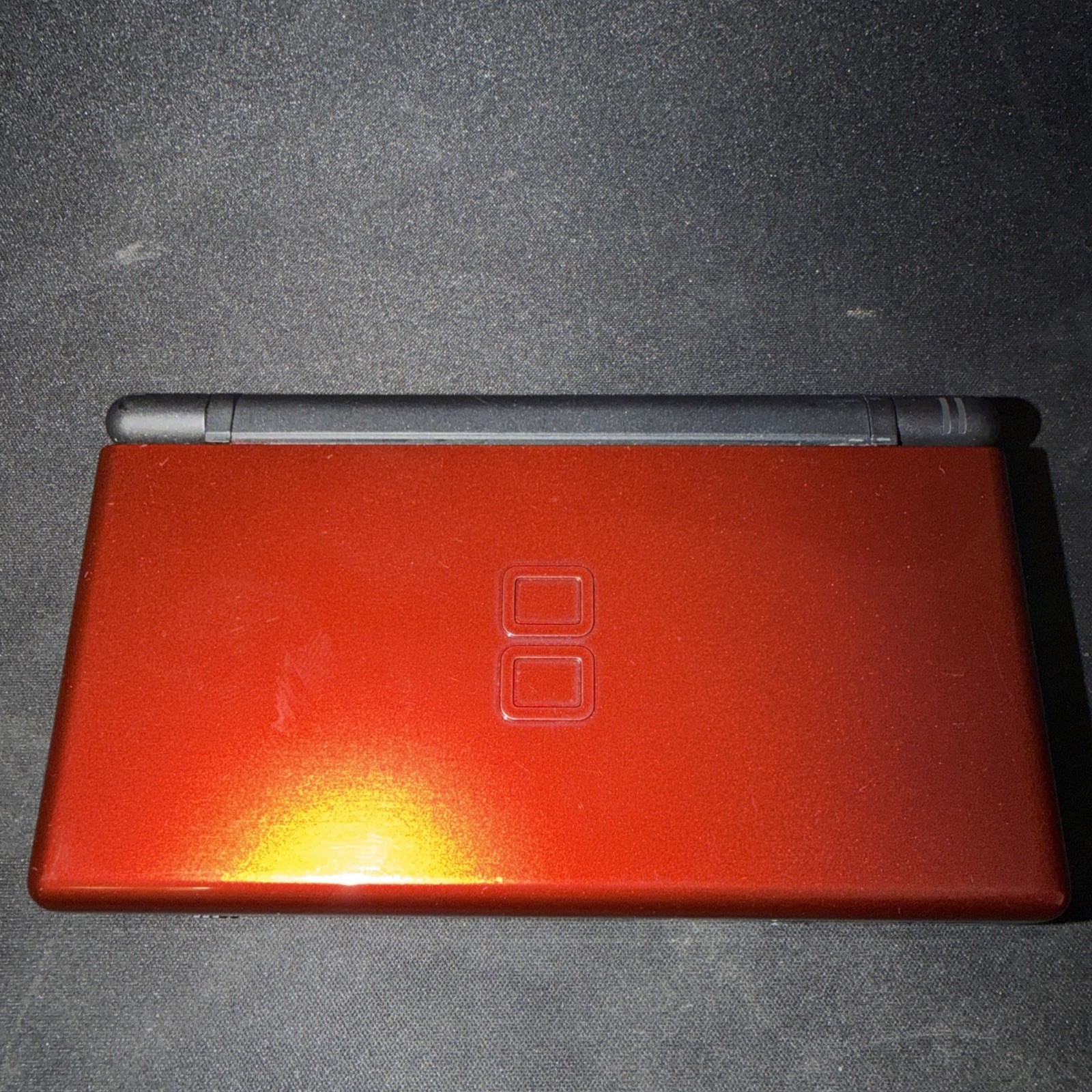 Nintendo DS Lite USG-001 Crimson Red/Black Console w/ Stylus, Charger & 3 Games