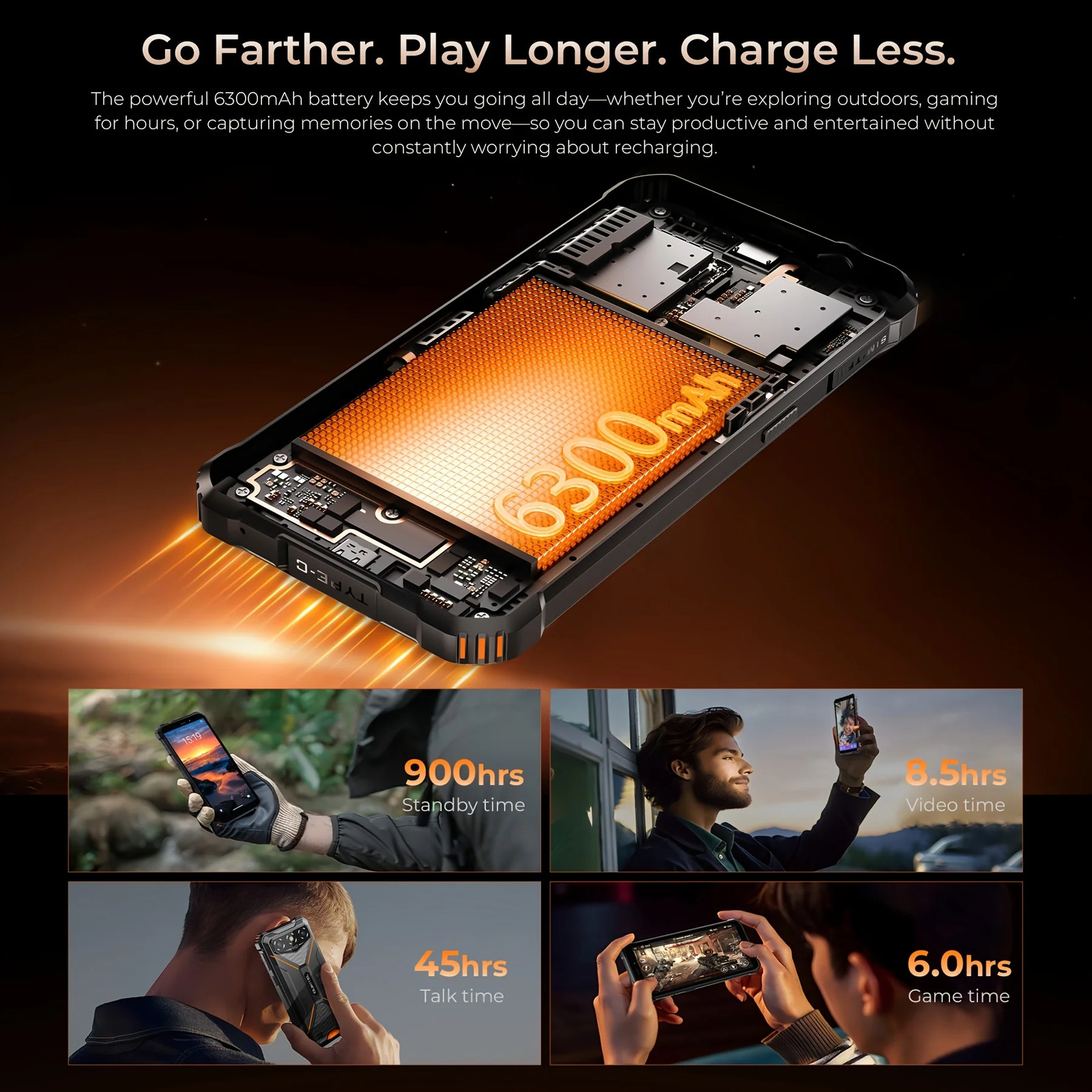 [T-Mobile] OUKITEL G3 SE Teléfono Desbloqueado, Android 14, Batería 6300mAh Smar