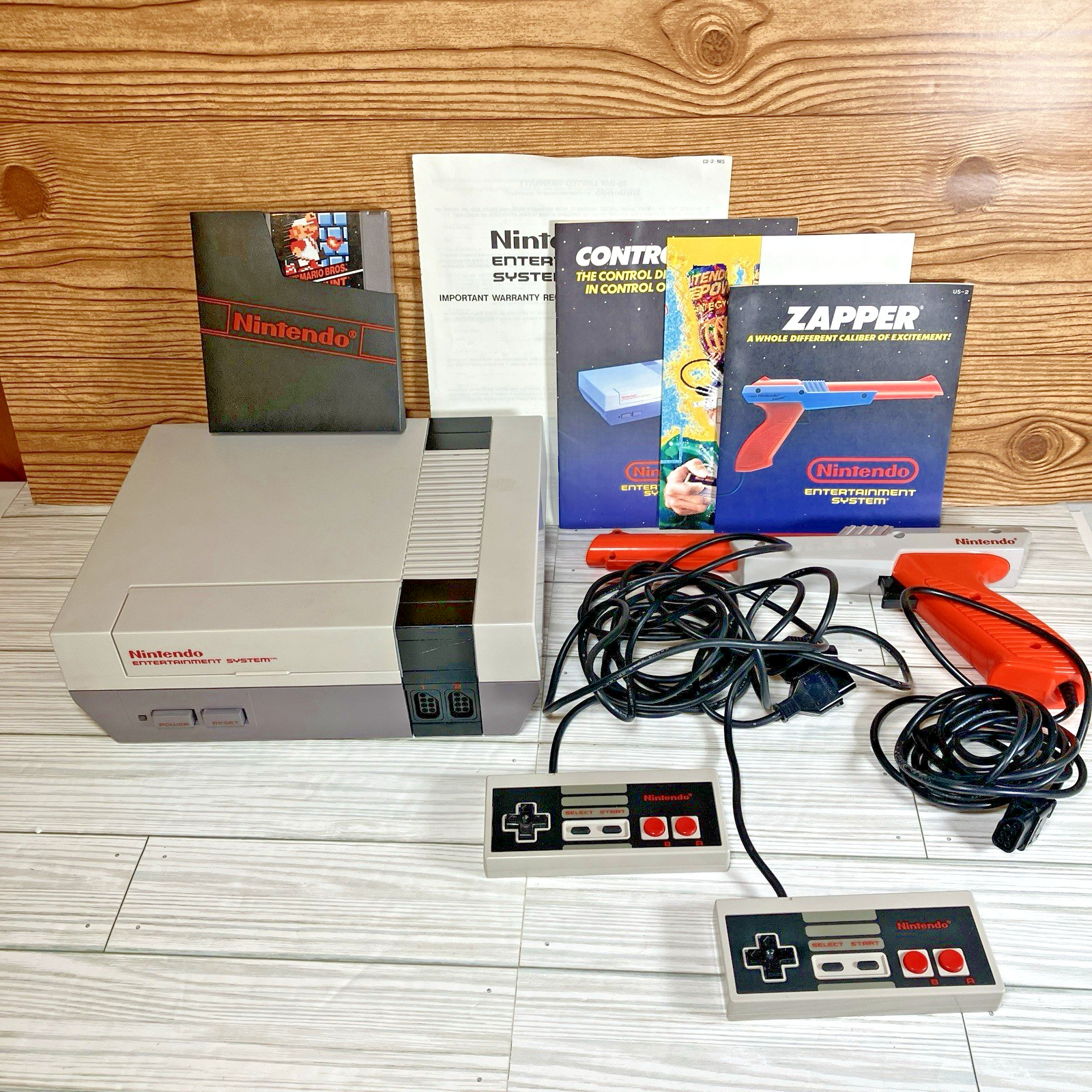 Nintendo NES Action Set Home Console – White/Gray In Box With Foam And Inserts