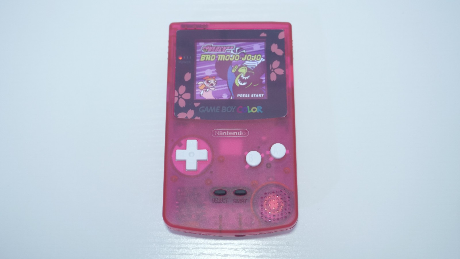 Sakura Cherry Pink Gameboy Color GBC Handheld Console w/ IPS Backlit LCD Screen