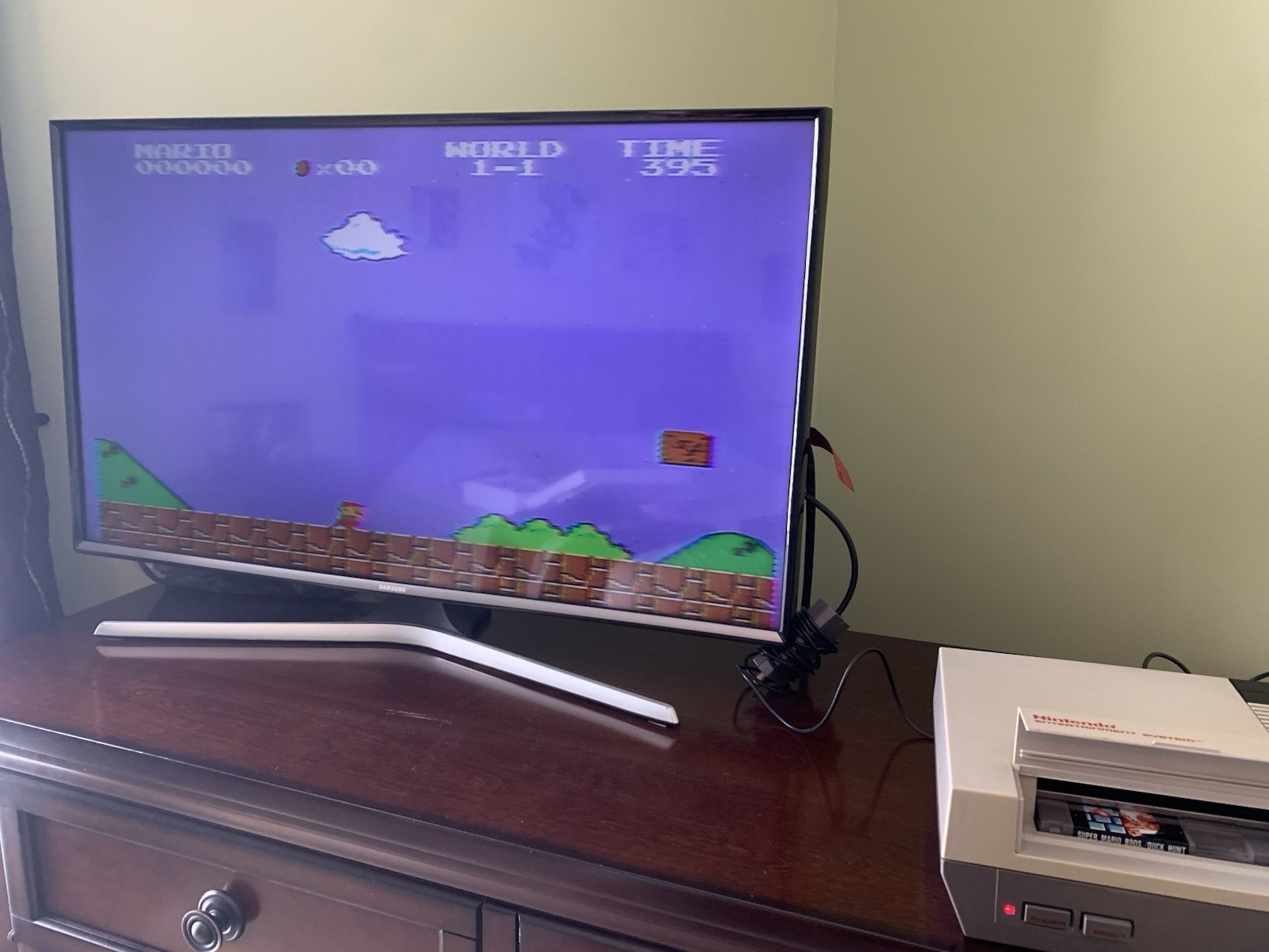Original Nintendo NES Console w/ Super Mario Duck Hunt Game ONLY! Works – READ!