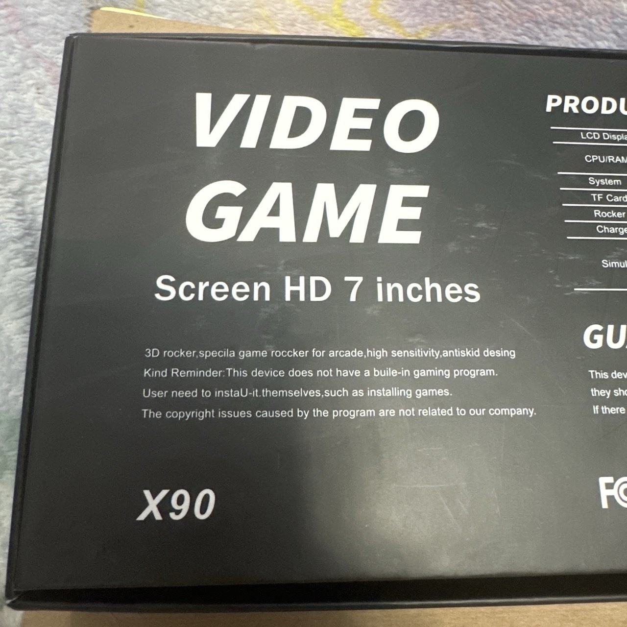 X90 7in 720p Handheld Game Console 32GB Linux Wi-Fi USB-A Blue/Red 20,000 games