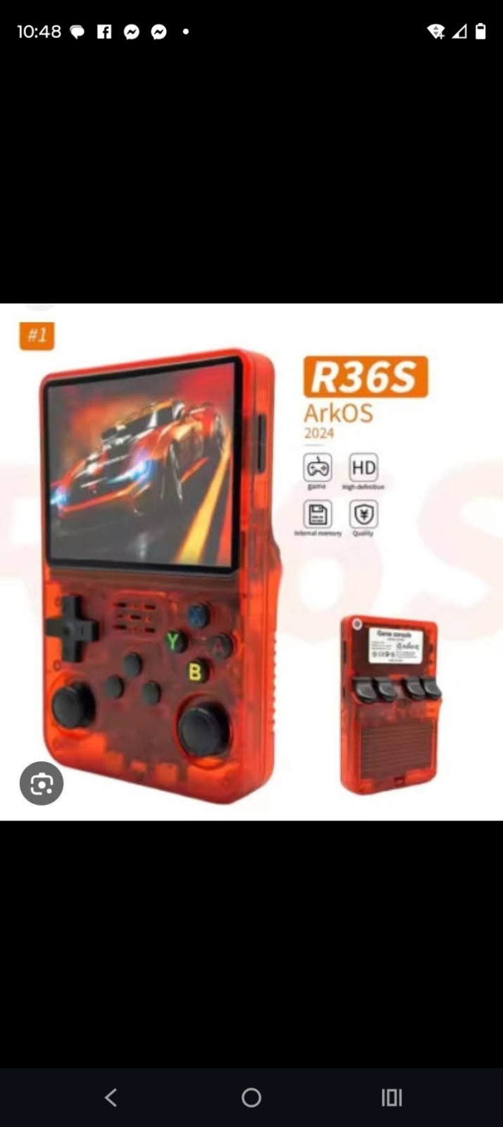 R36S Retro Handheld Video Game Console RED 64GB FAST SHIPPING BRAND NEW