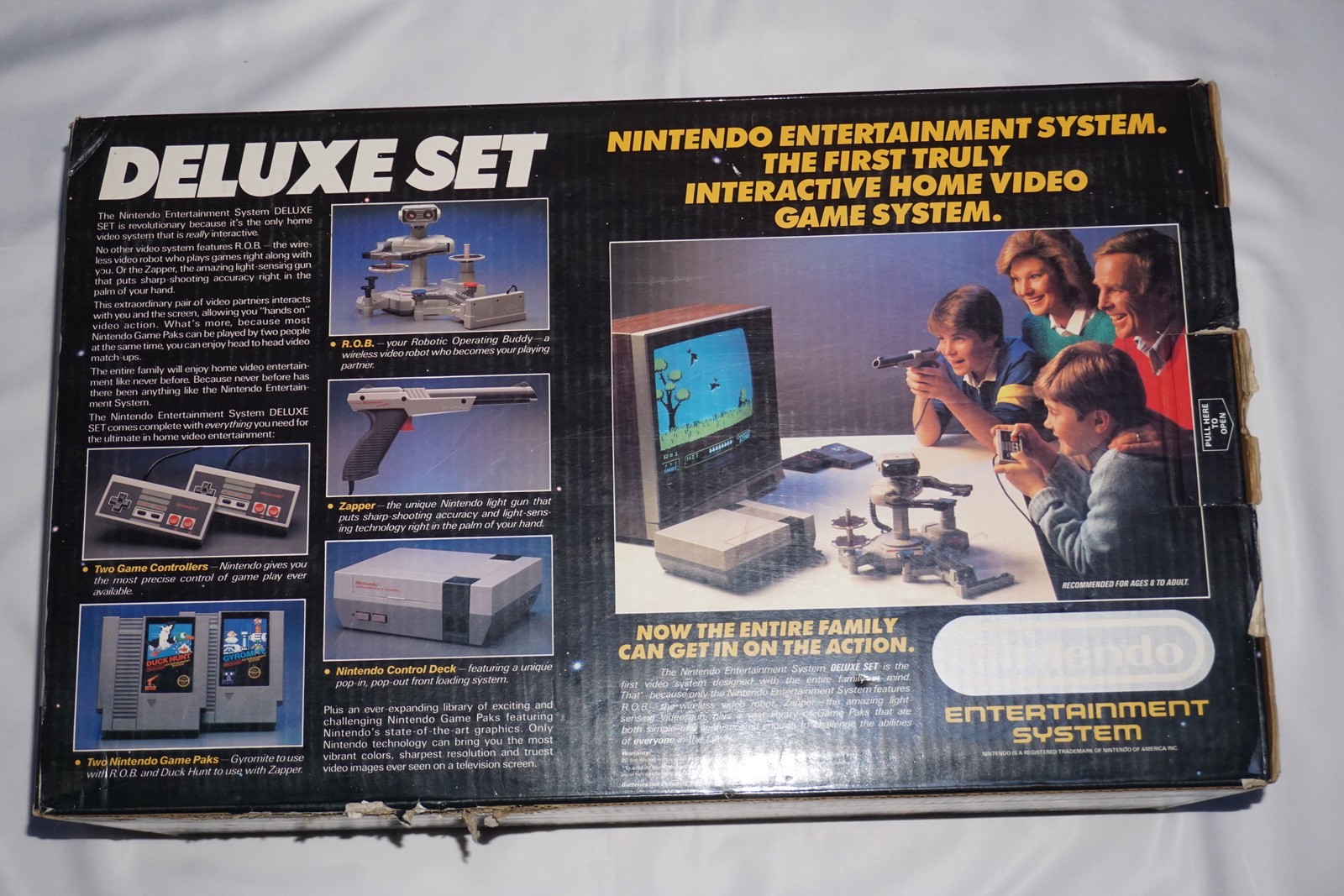 Nintendo NES Deluxe Set ROB Robot Console System Complete in Box CIB Tested