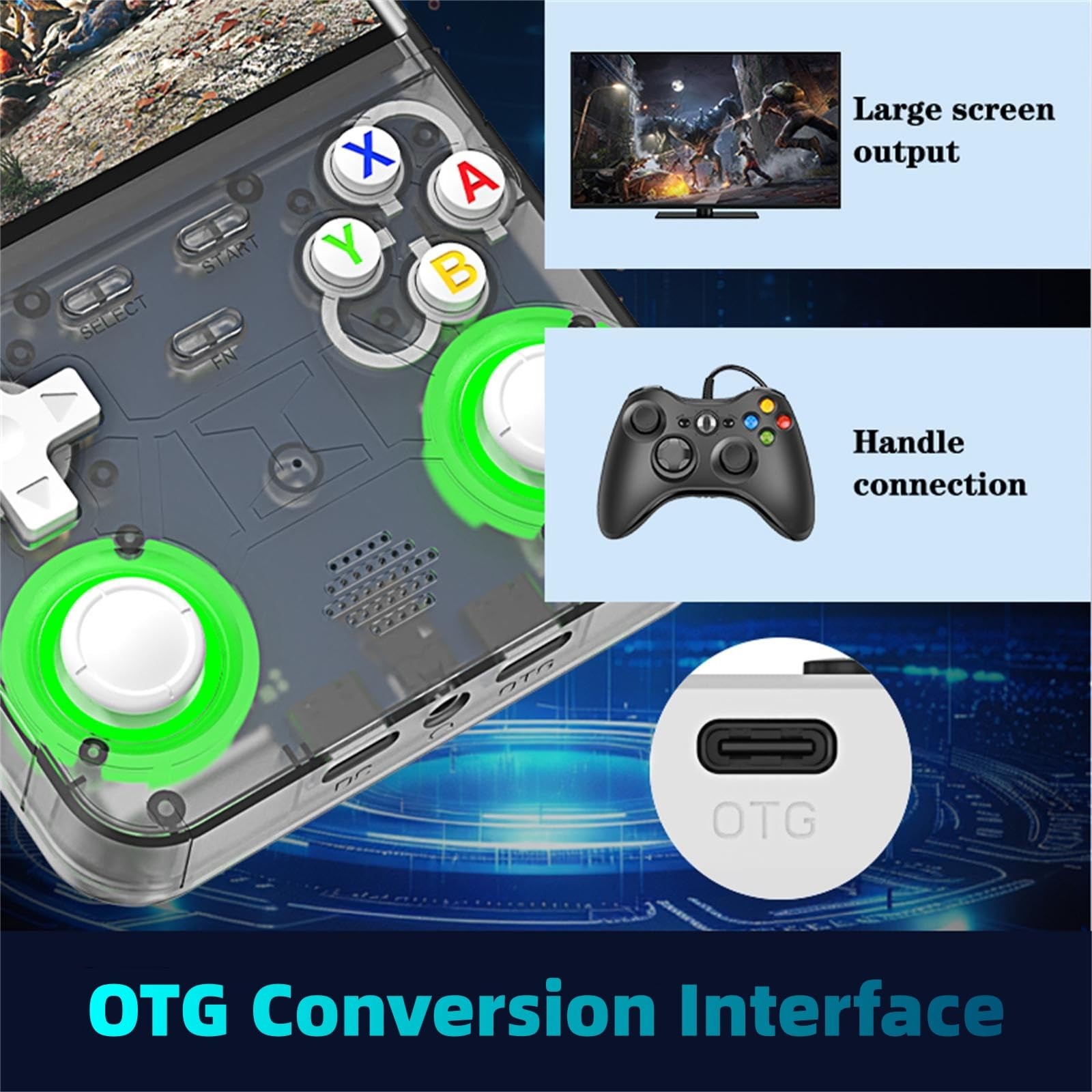 Blorkbuy R36 Ultra Retro Handheld Game Console, 4.0-Inch 720×720 IPS HD Displ…