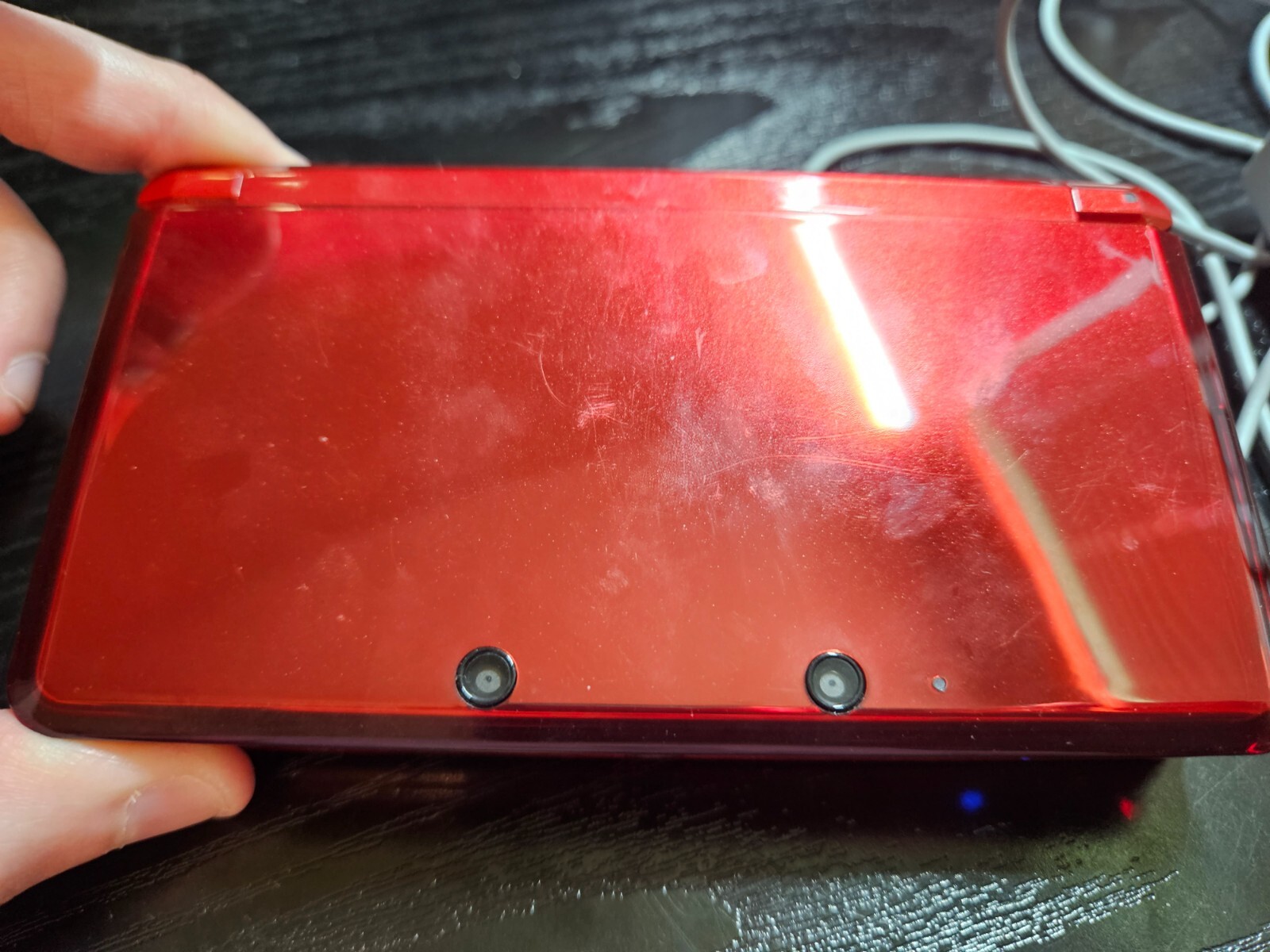 Flame Red Nintendo 3DS w/ Stylus + Charger – Authentic NTSC U.S. Region