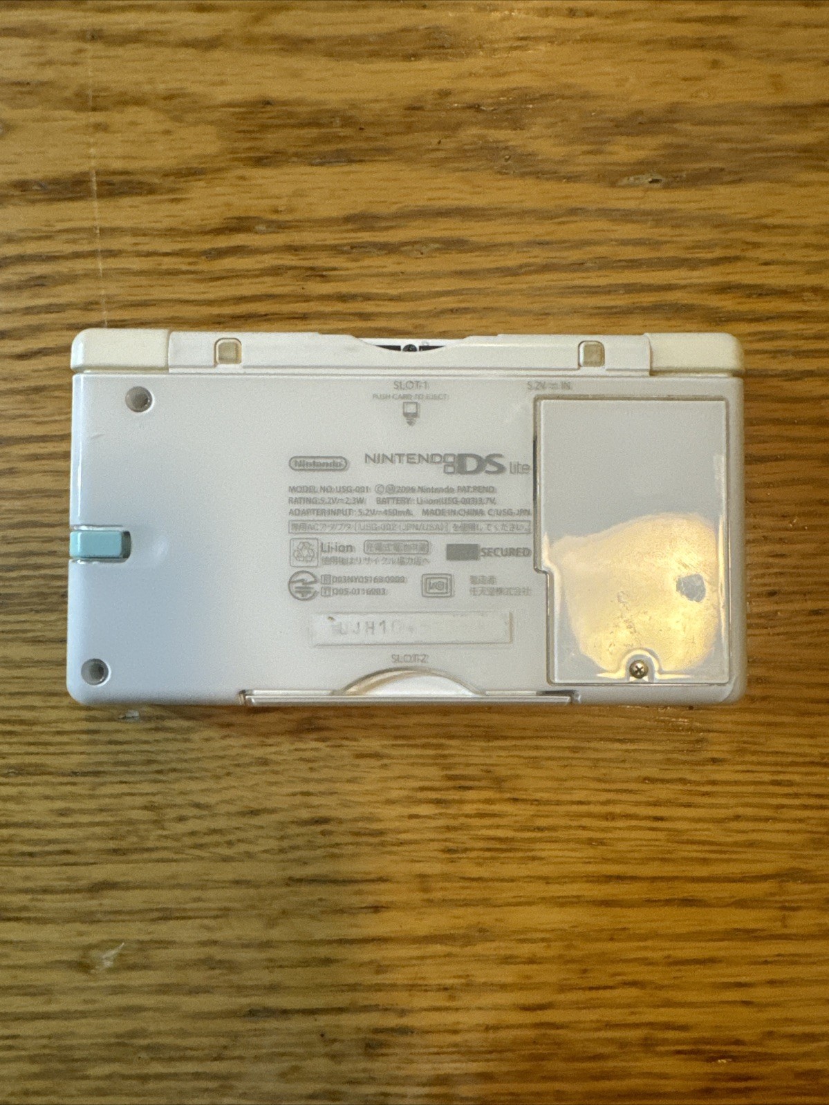 Nintendo DS Lite – Crystal White – Tested & Working, W/ Blue Stylus, NO CHARGER